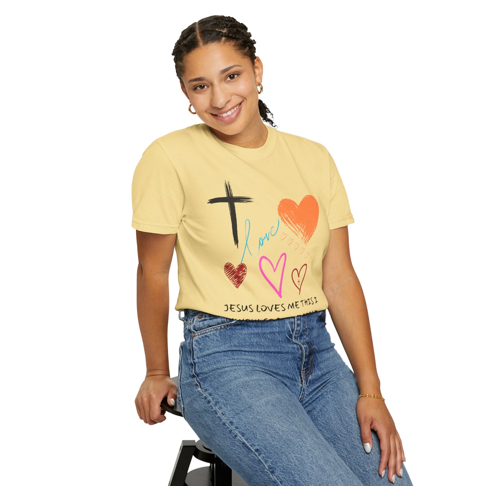 Faith-Inspired Unisex T-Shirt | Jesus Loves Me Design | Christian Apparel, Inspirational Gift, Casual Wear, Spiritual Clothing, Everyday Tee