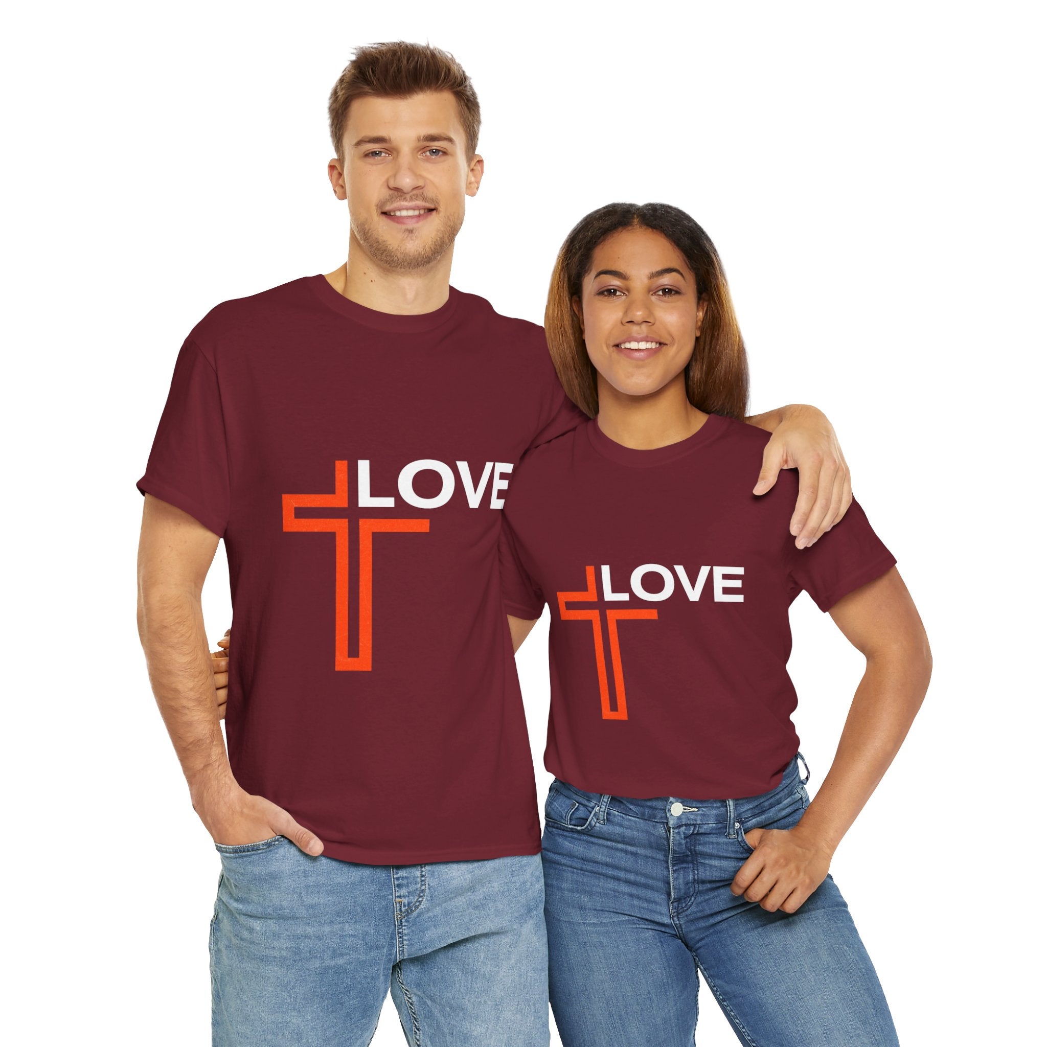 Love Unisex Heavy Cotton T-Shirt – Christian Faith Tee, Inspirational Apparel