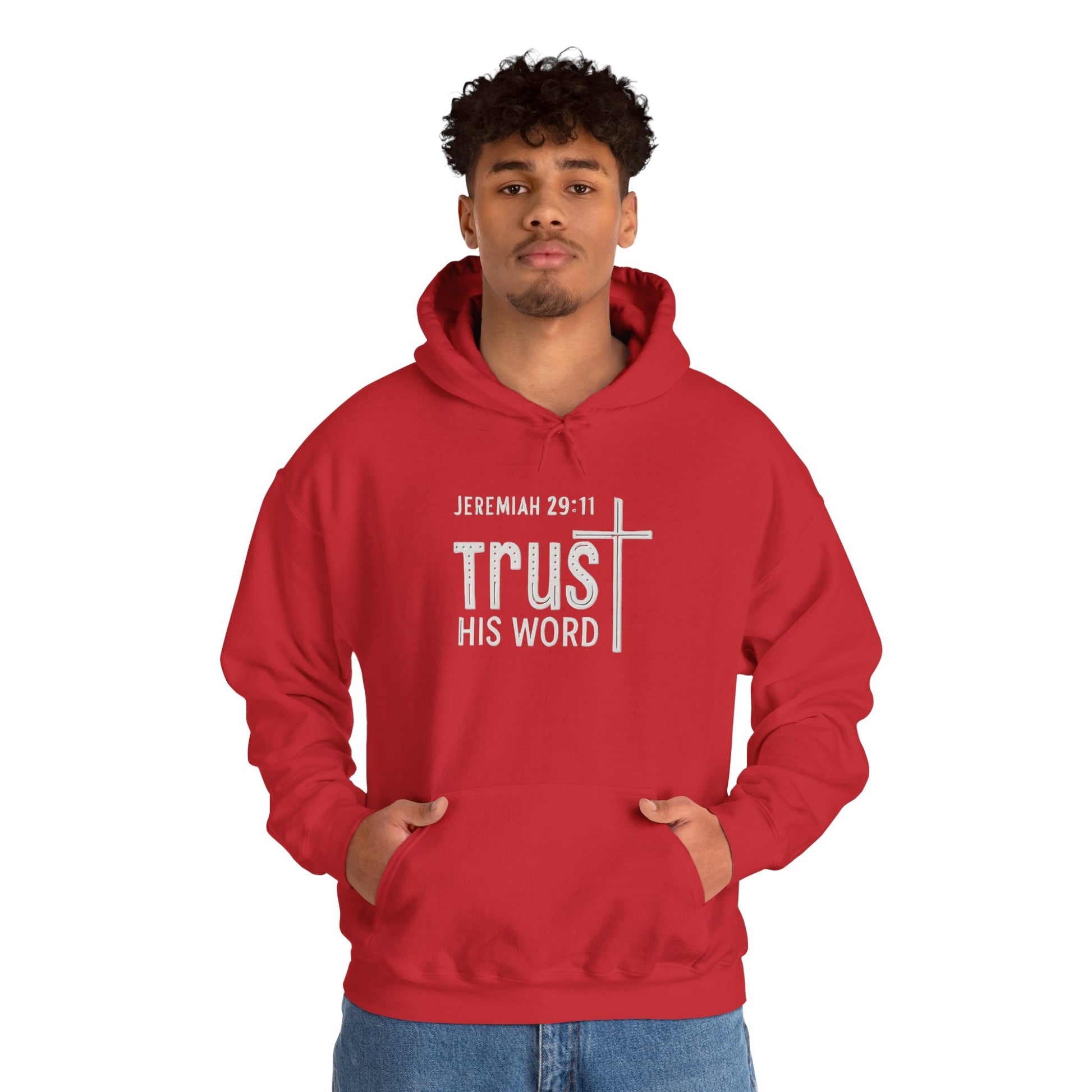Trust His Words Hoodie – Unisex Christian Faith Sweatshirt