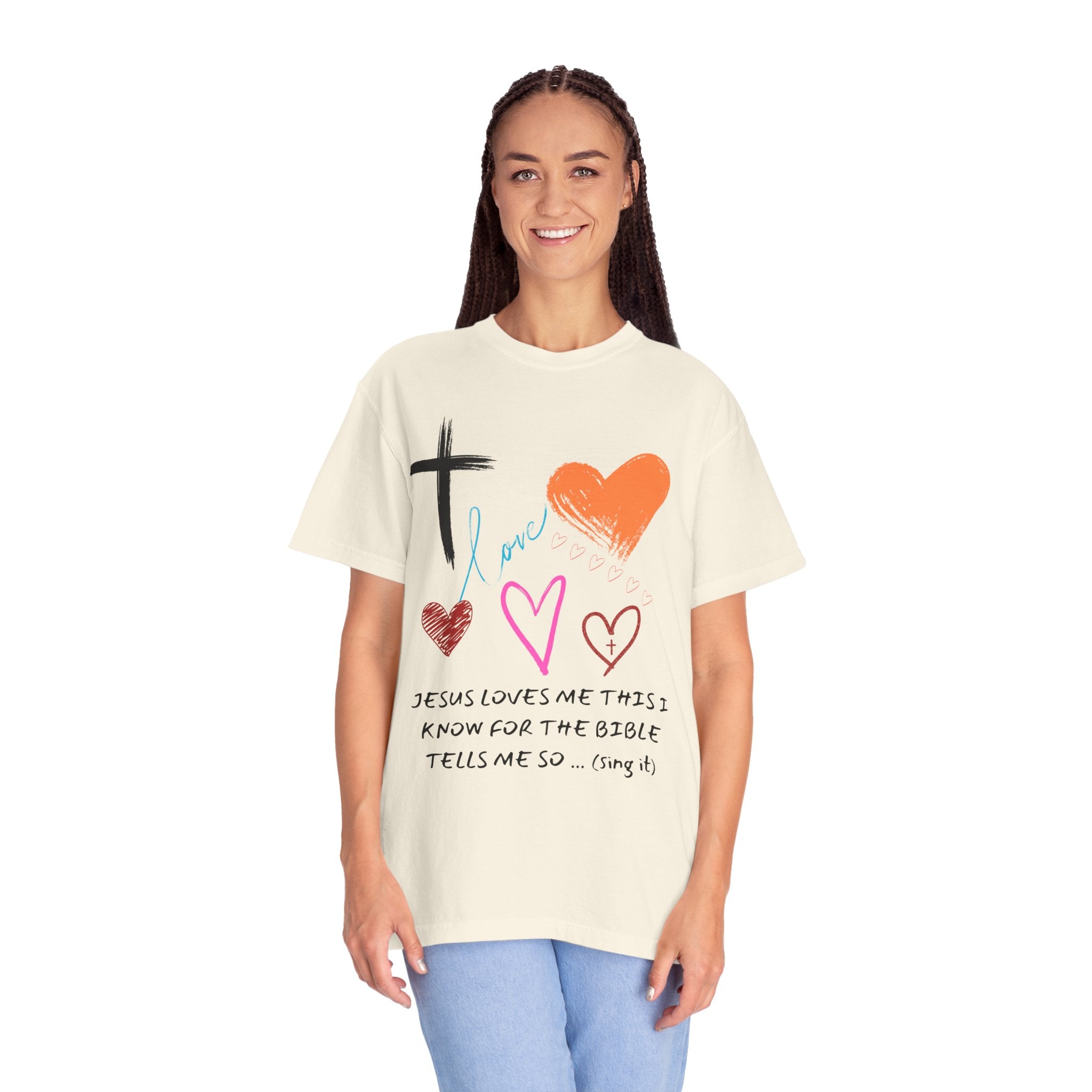 Faith-Inspired Unisex T-Shirt | Jesus Loves Me Design | Christian Apparel, Inspirational Gift, Casual Wear, Spiritual Clothing, Everyday Tee