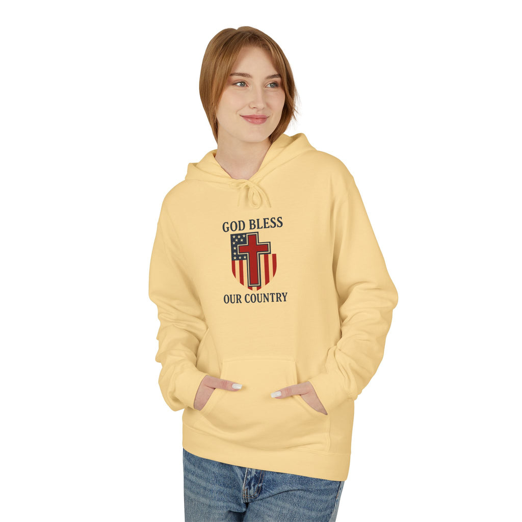 Patriotic Fleece Hoodie – Unisex Cozy Sweatshirt for All Seasons