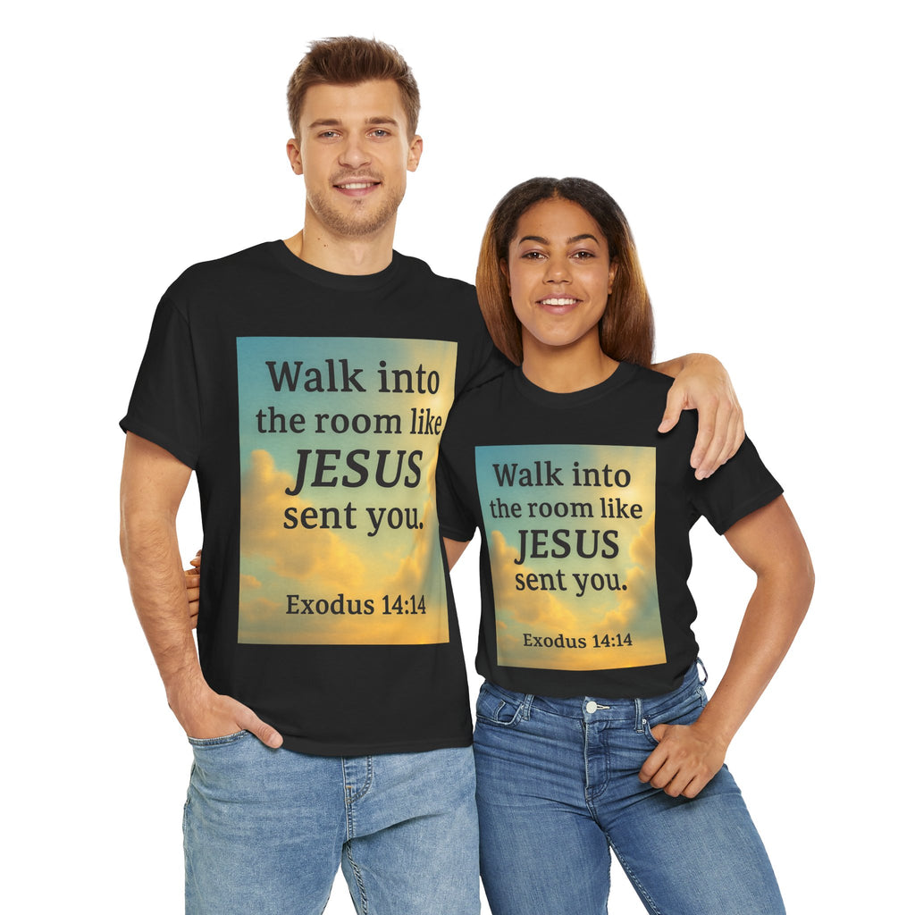 Walk into the Room like JESUS, Cotton T-Shirt