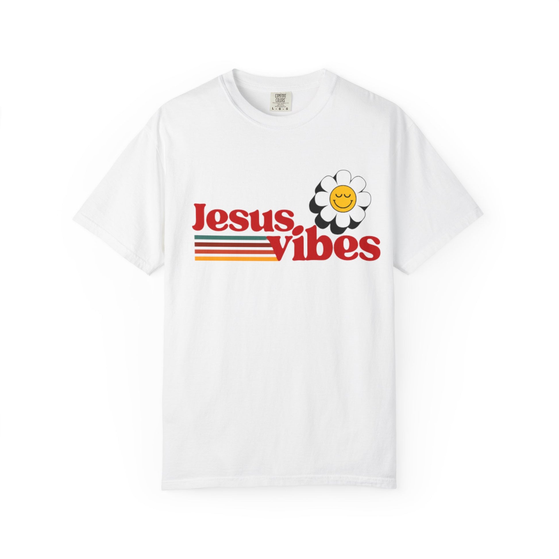 Jesus Vibes T-Shirt – Unisex Garment-Dyed Faith Tee, Christian Summer Shirt, Retro Humor Gift