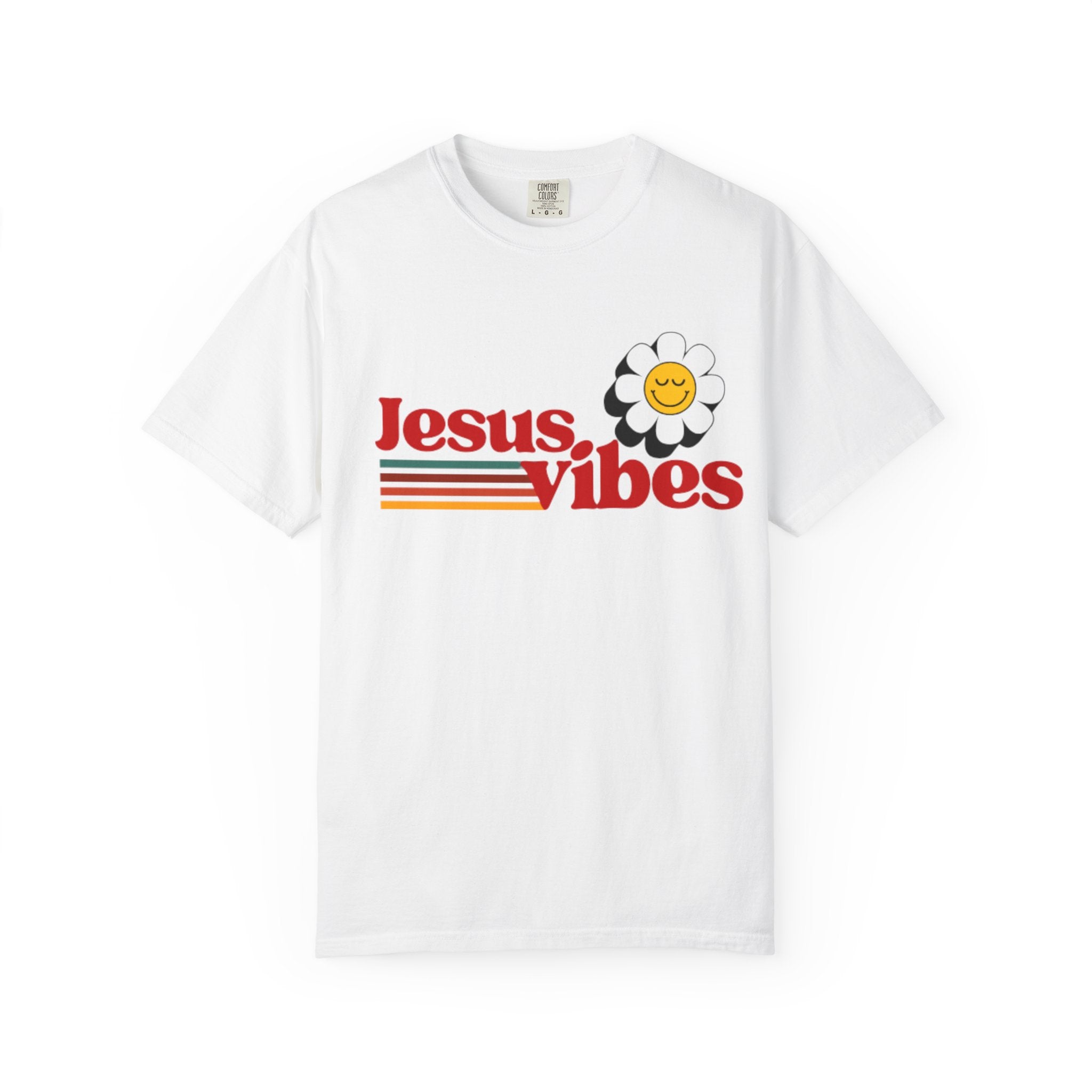 Jesus Vibes T-Shirt – Unisex Garment-Dyed Faith Tee, Christian Summer Shirt, Retro Humor Gift