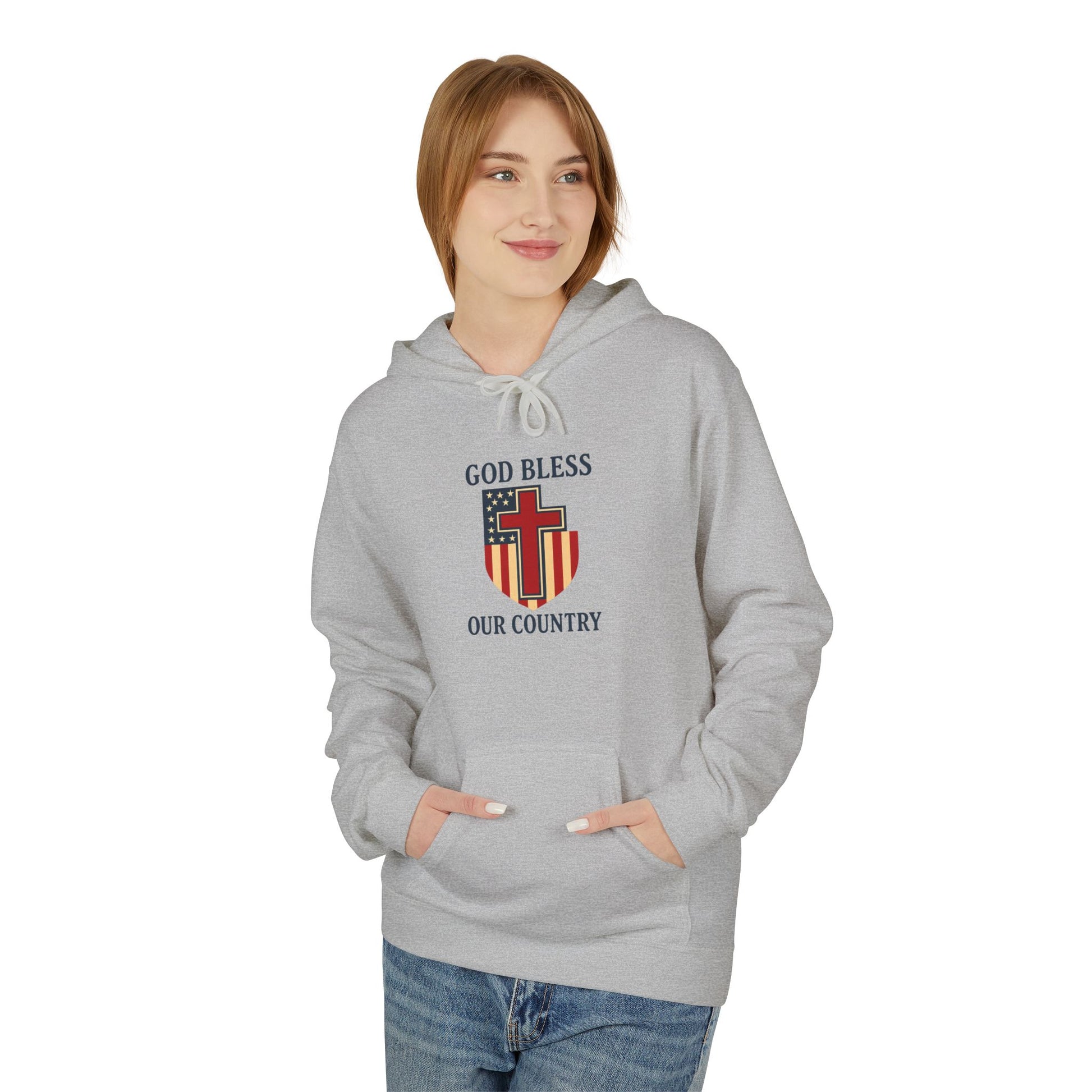 Patriotic Fleece Hoodie – Unisex Cozy Sweatshirt for All Seasons