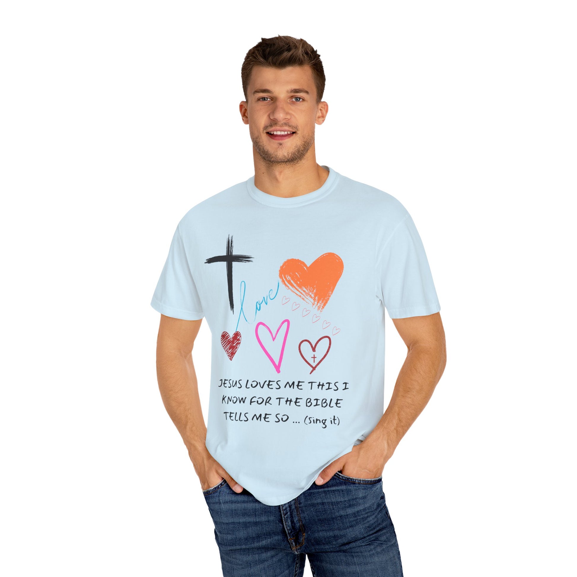 Faith-Inspired Unisex T-Shirt | Jesus Loves Me Design | Christian Apparel, Inspirational Gift, Casual Wear, Spiritual Clothing, Everyday Tee