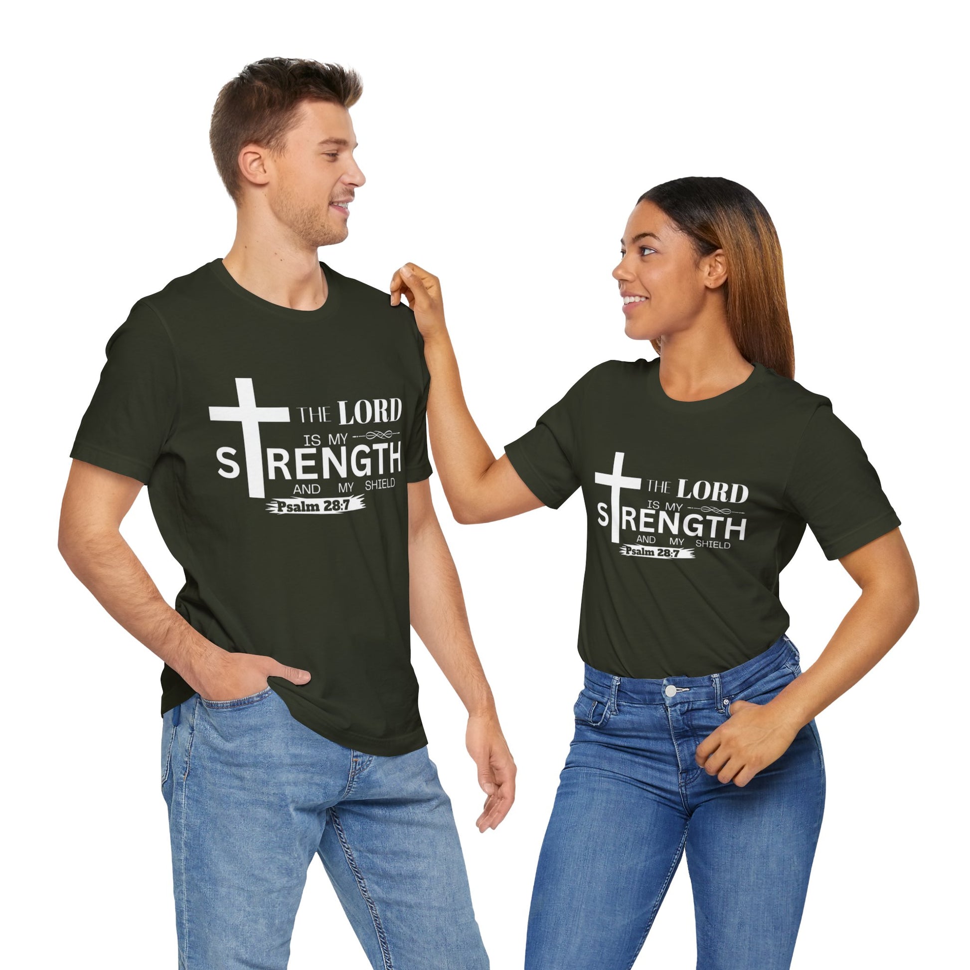 The Lord Is My Strength Tee – Psalm 28:7