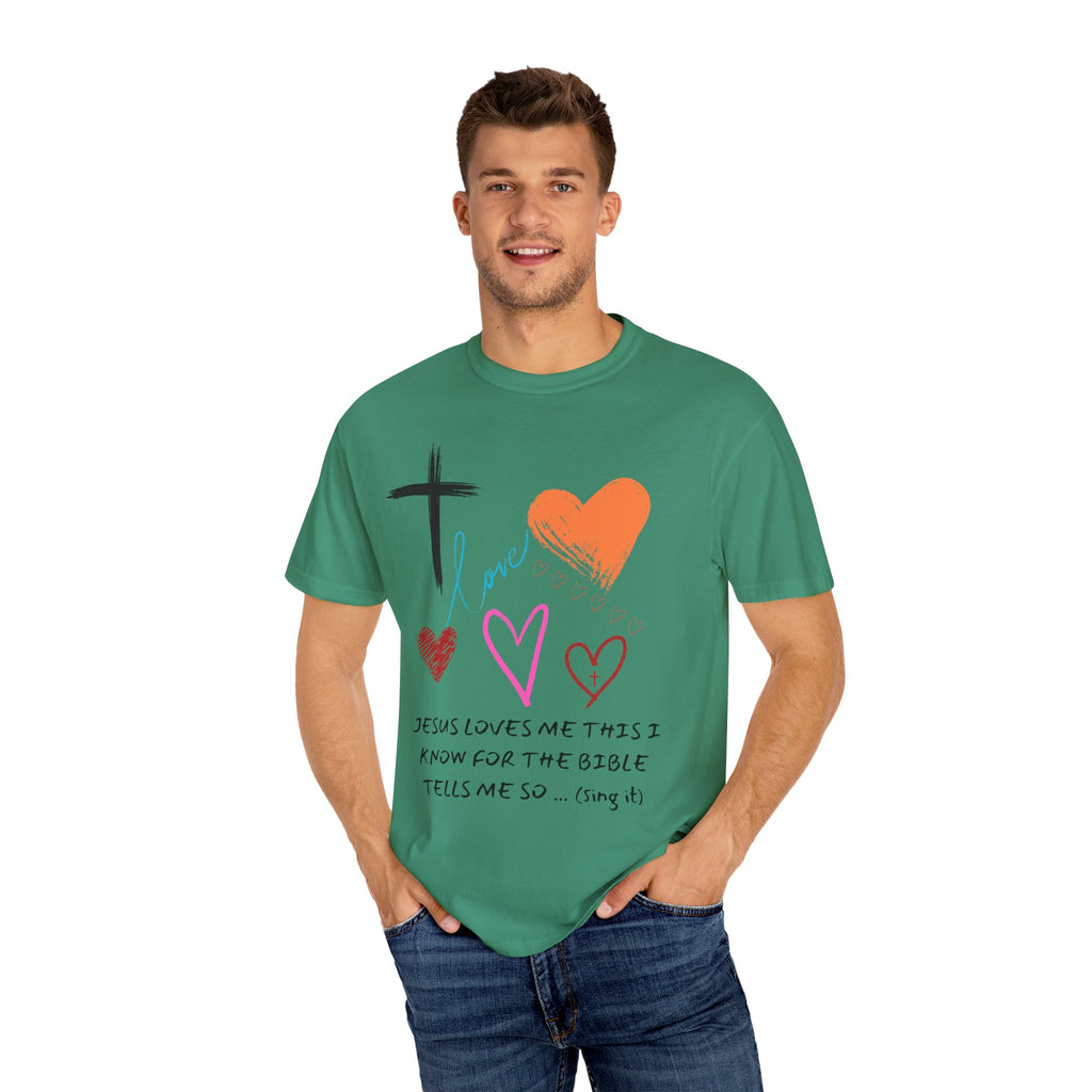 Faith-Inspired Unisex T-Shirt | Jesus Loves Me Design | Christian Apparel, Inspirational Gift, Casual Wear, Spiritual Clothing, Everyday Tee