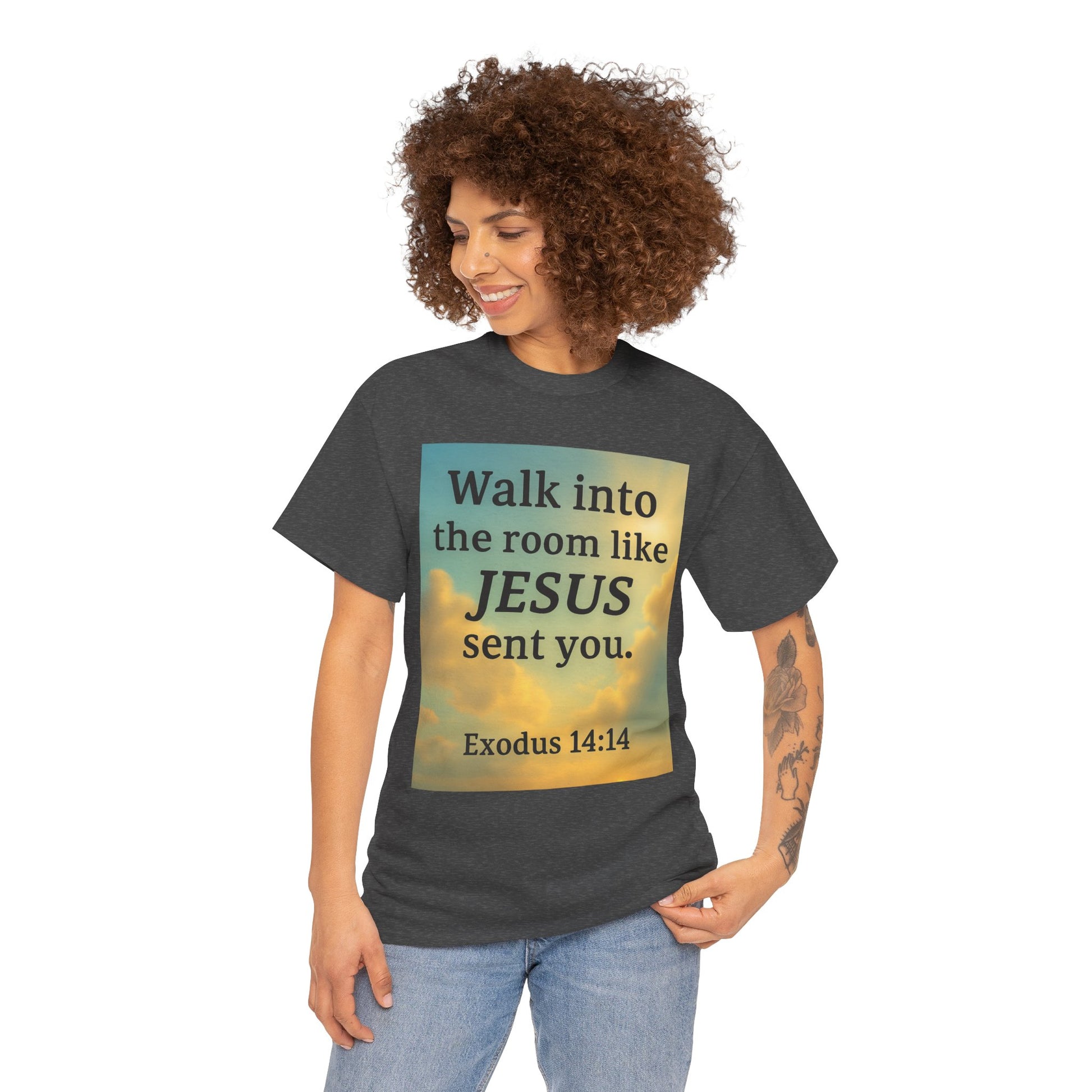 Walk into the Room like JESUS, Cotton T-Shirt