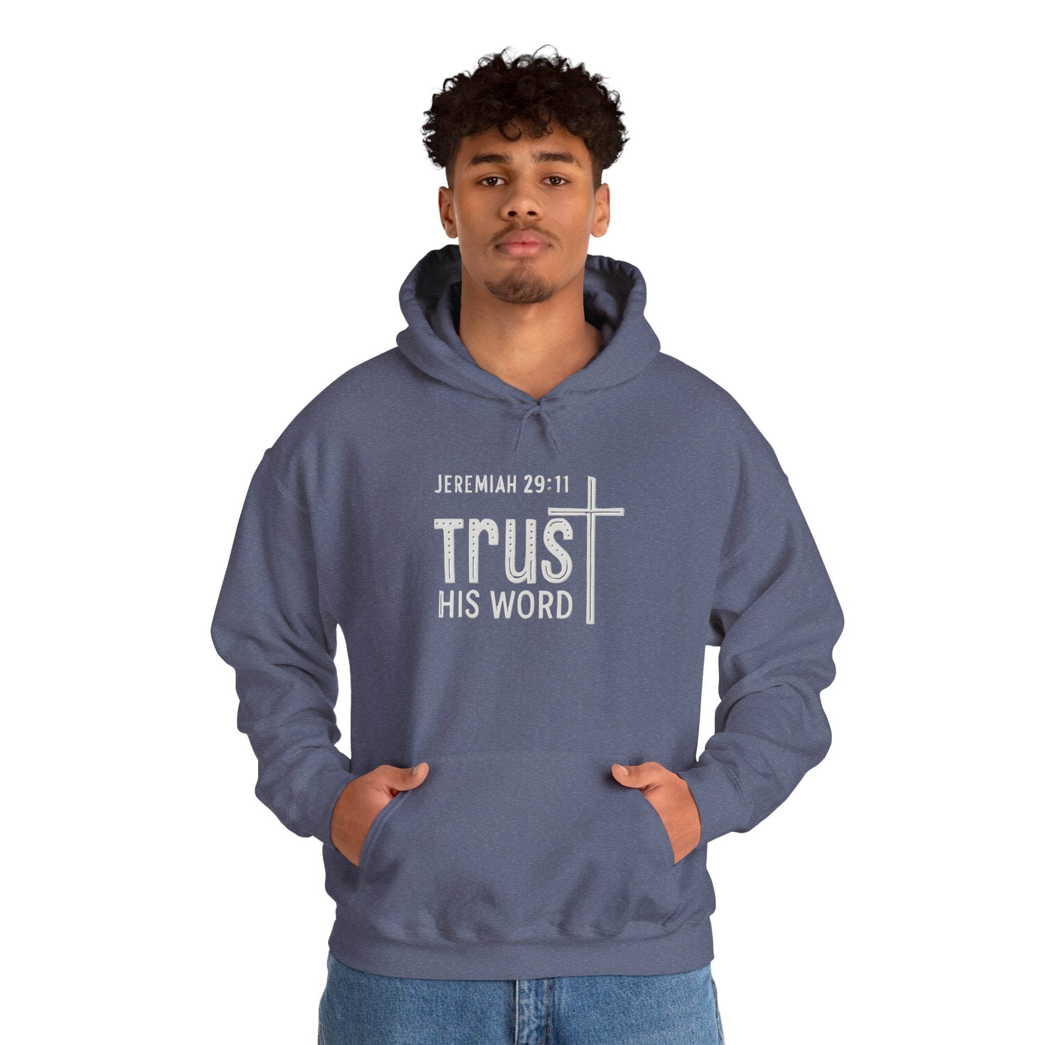 Trust His Words Hoodie – Unisex Christian Faith Sweatshirt