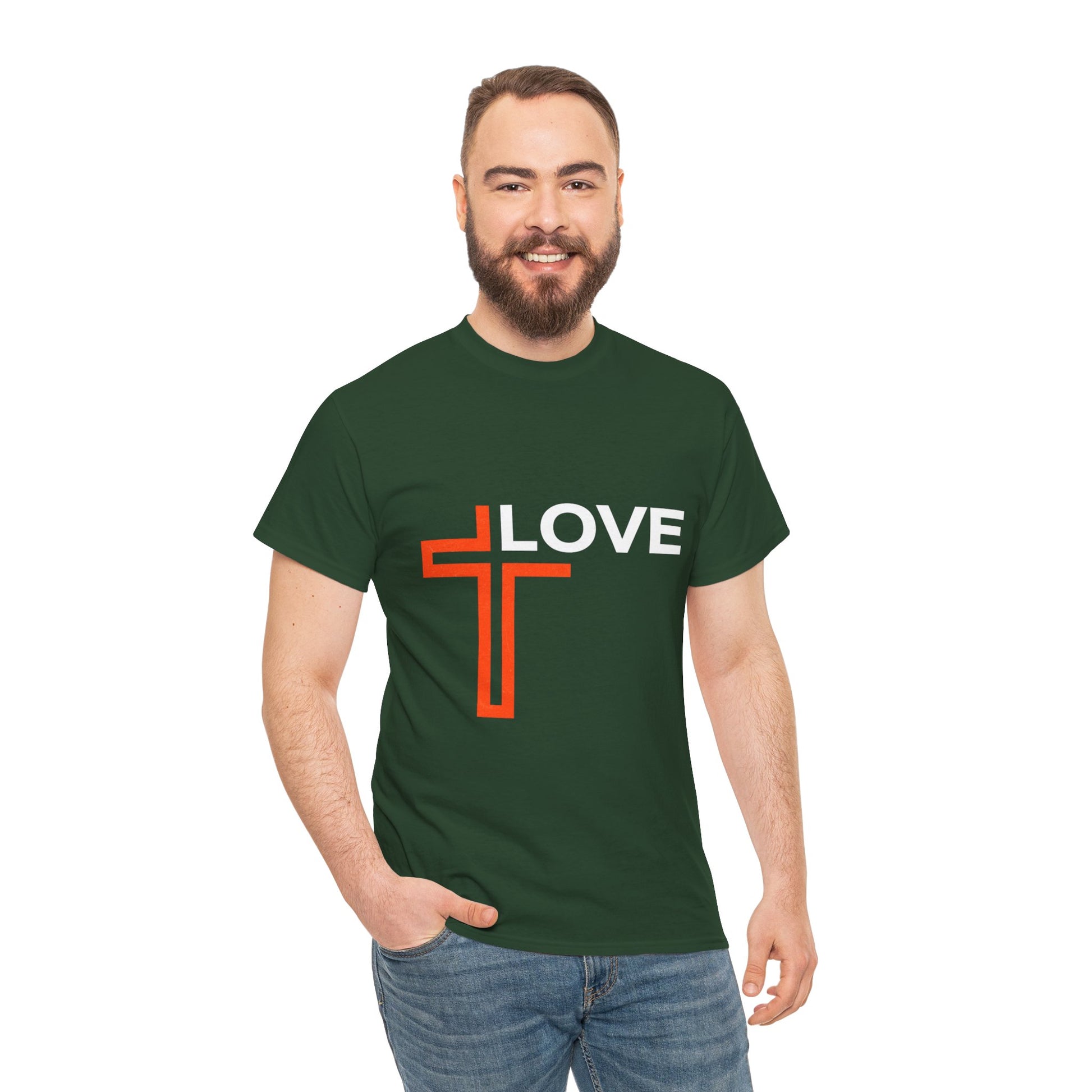 Love Unisex Heavy Cotton T-Shirt – Christian Faith Tee, Inspirational Apparel