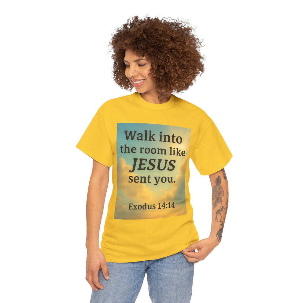 Walk into the Room like JESUS, Cotton T-Shirt