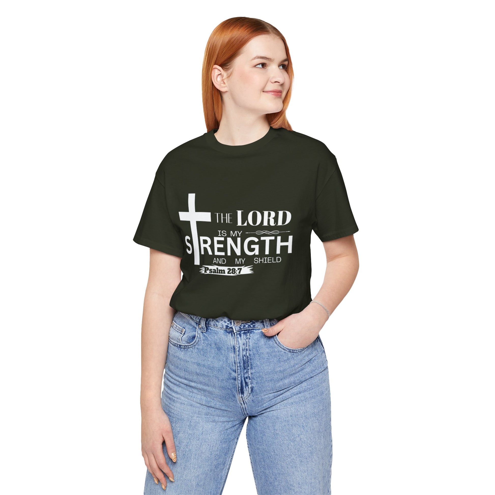 The Lord Is My Strength Tee – Psalm 28:7