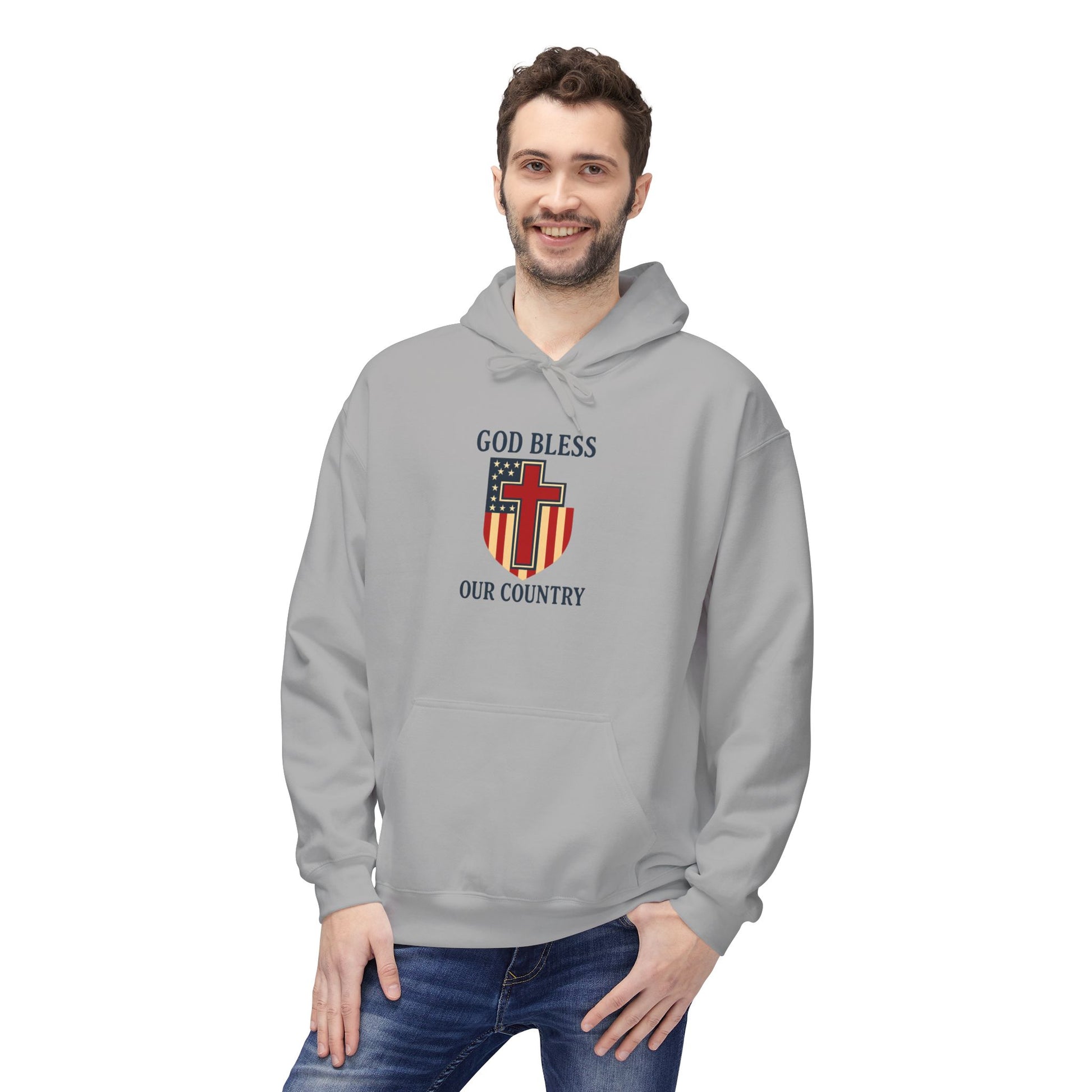 Patriotic Fleece Hoodie – Unisex Cozy Sweatshirt for All Seasons