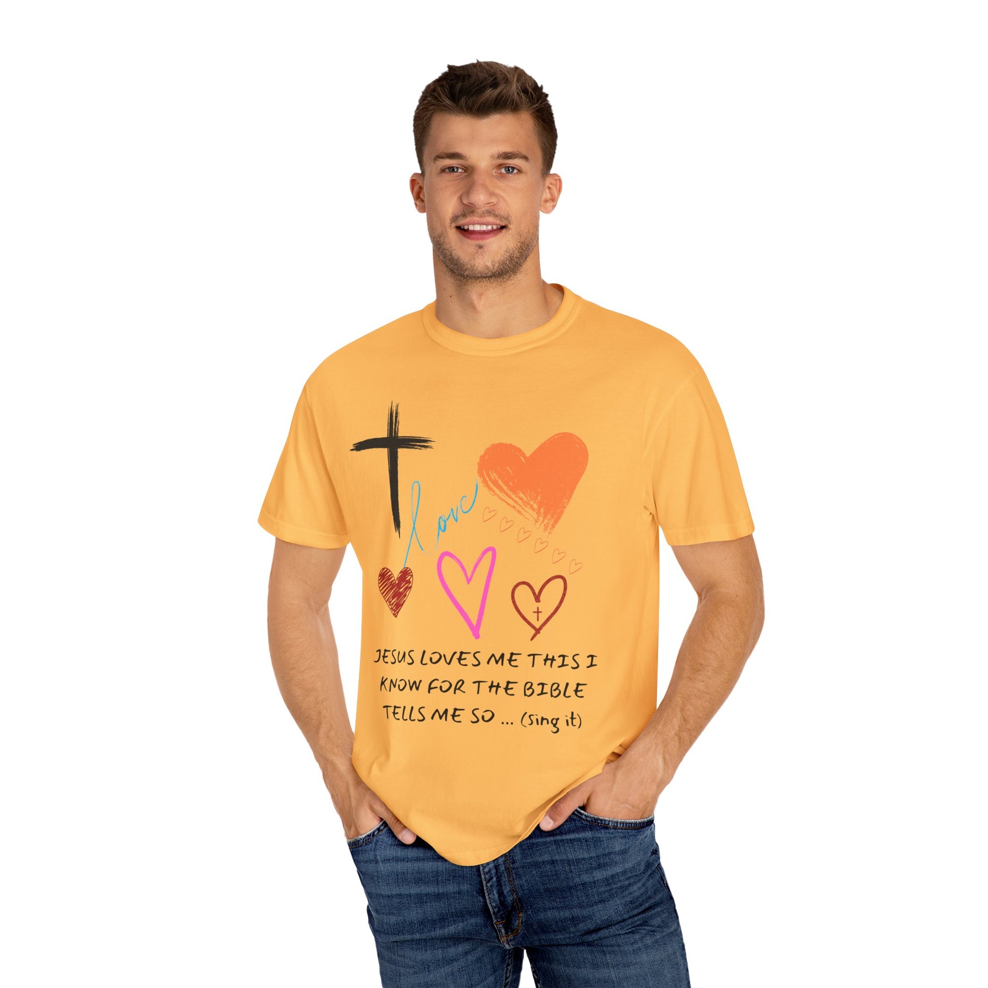 Faith-Inspired Unisex T-Shirt | Jesus Loves Me Design | Christian Apparel, Inspirational Gift, Casual Wear, Spiritual Clothing, Everyday Tee