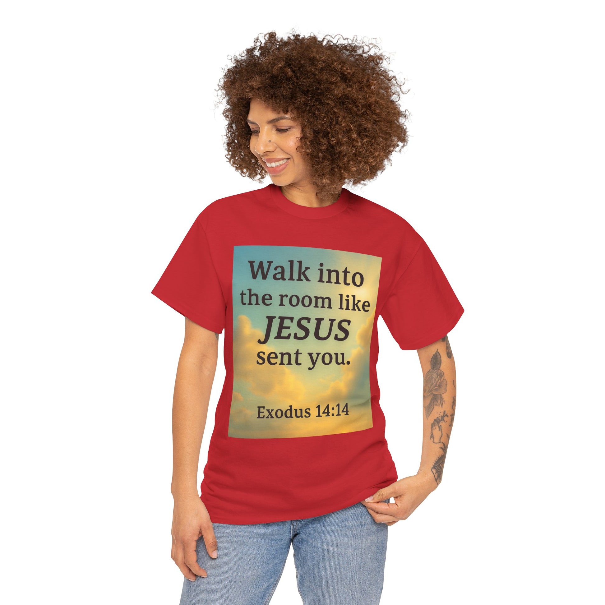 Walk into the Room like JESUS, Cotton T-Shirt