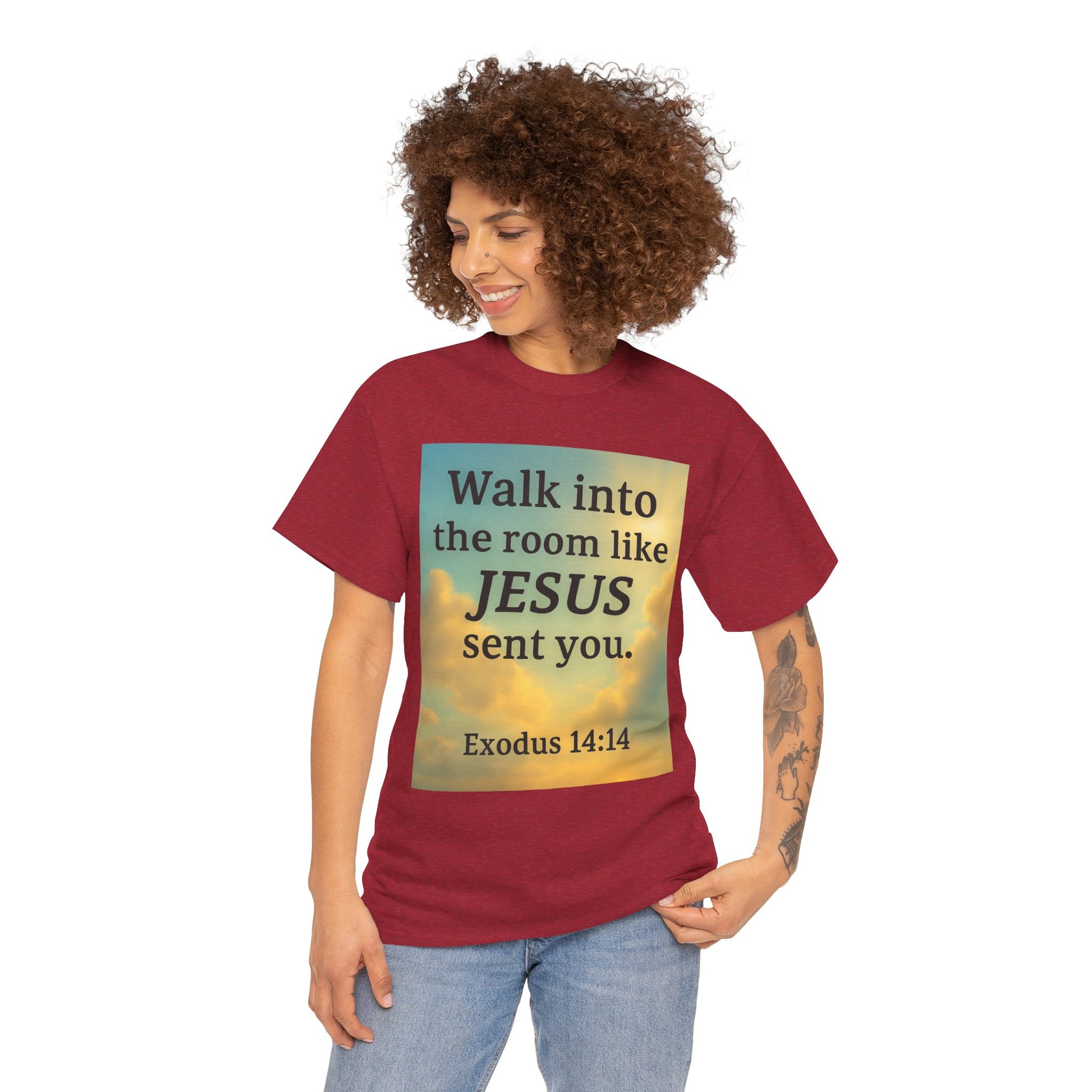 Walk into the Room like JESUS, Cotton T-Shirt