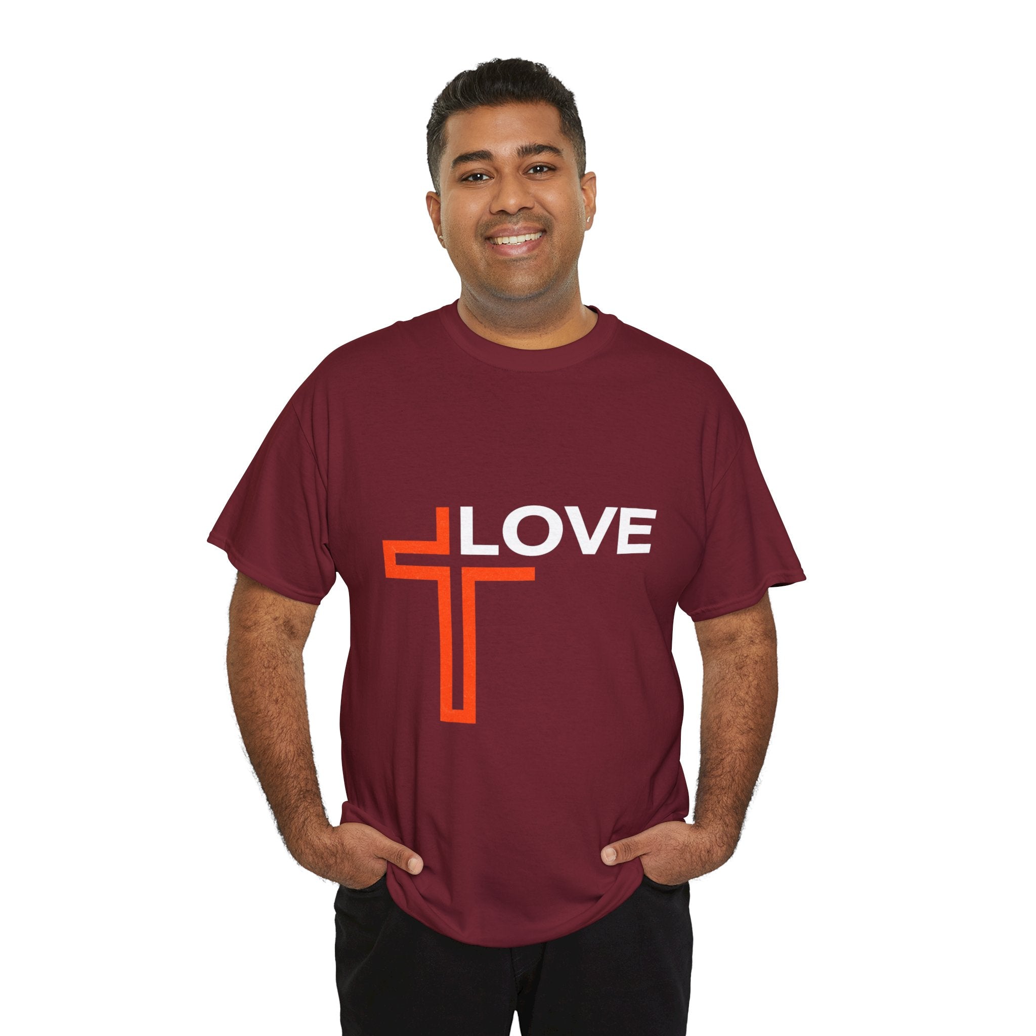 Love Unisex Heavy Cotton T-Shirt – Christian Faith Tee, Inspirational Apparel