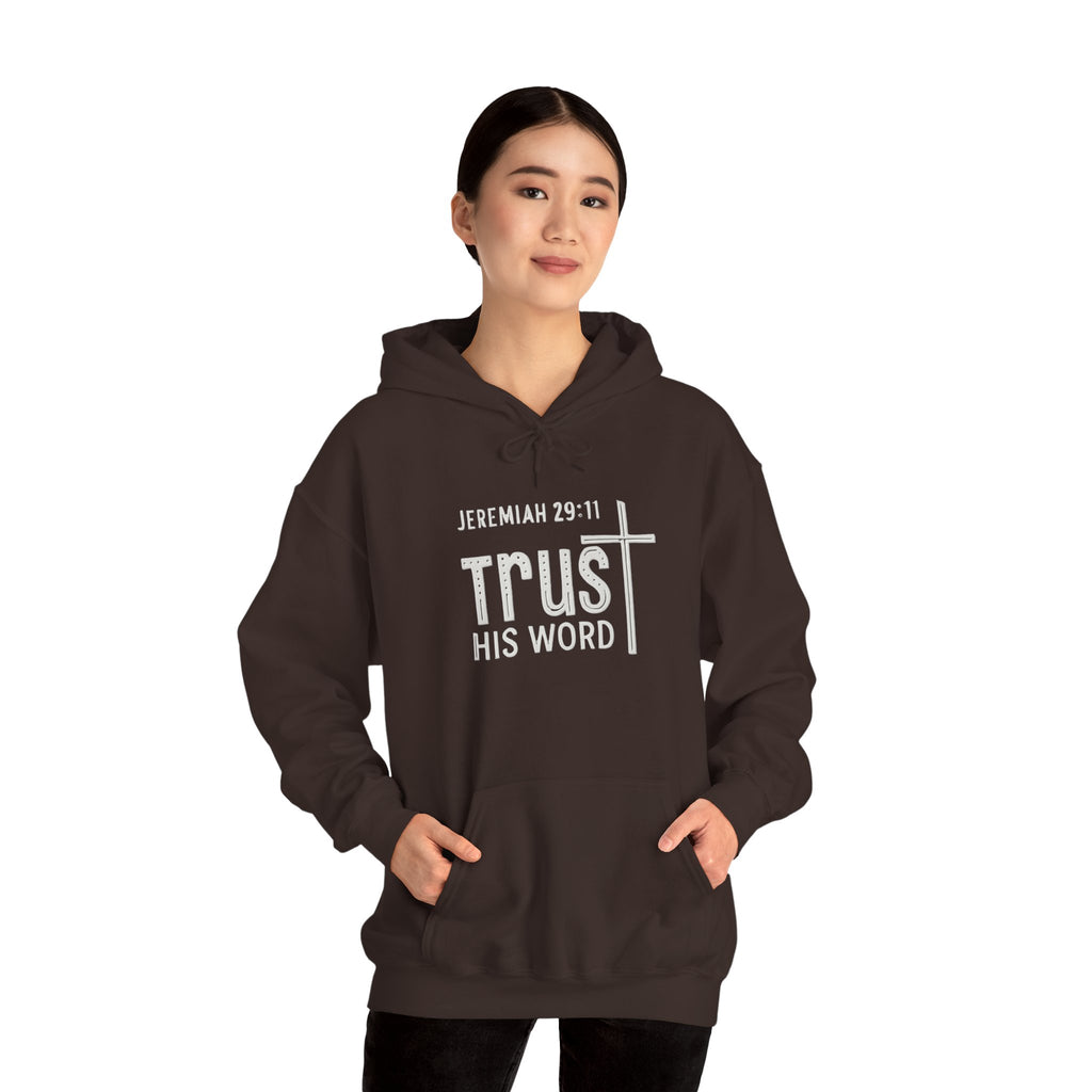 Trust His Words Hoodie – Unisex Christian Faith Sweatshirt