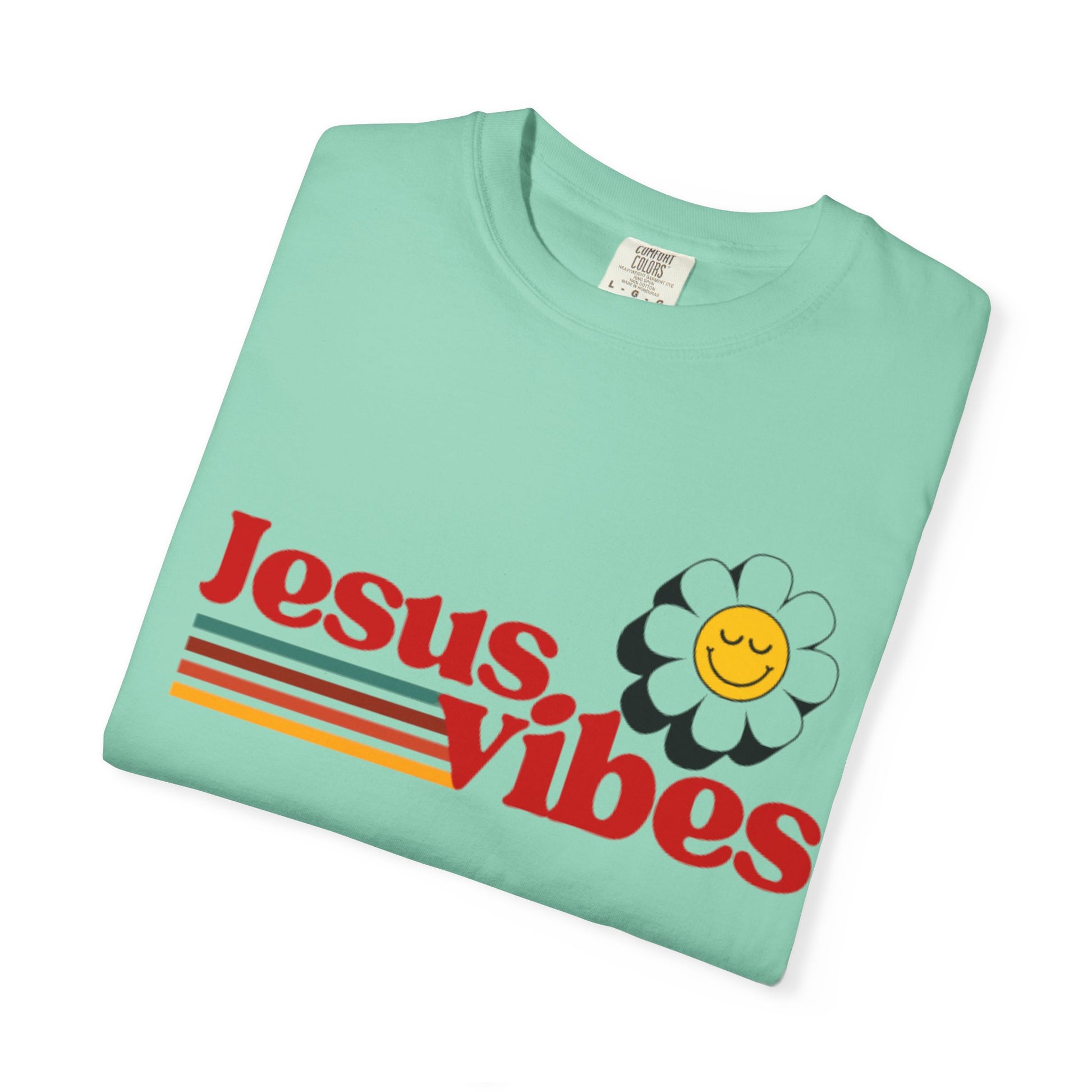 Jesus Vibes T-Shirt – Unisex Garment-Dyed Faith Tee, Christian Summer Shirt, Retro Humor Gift