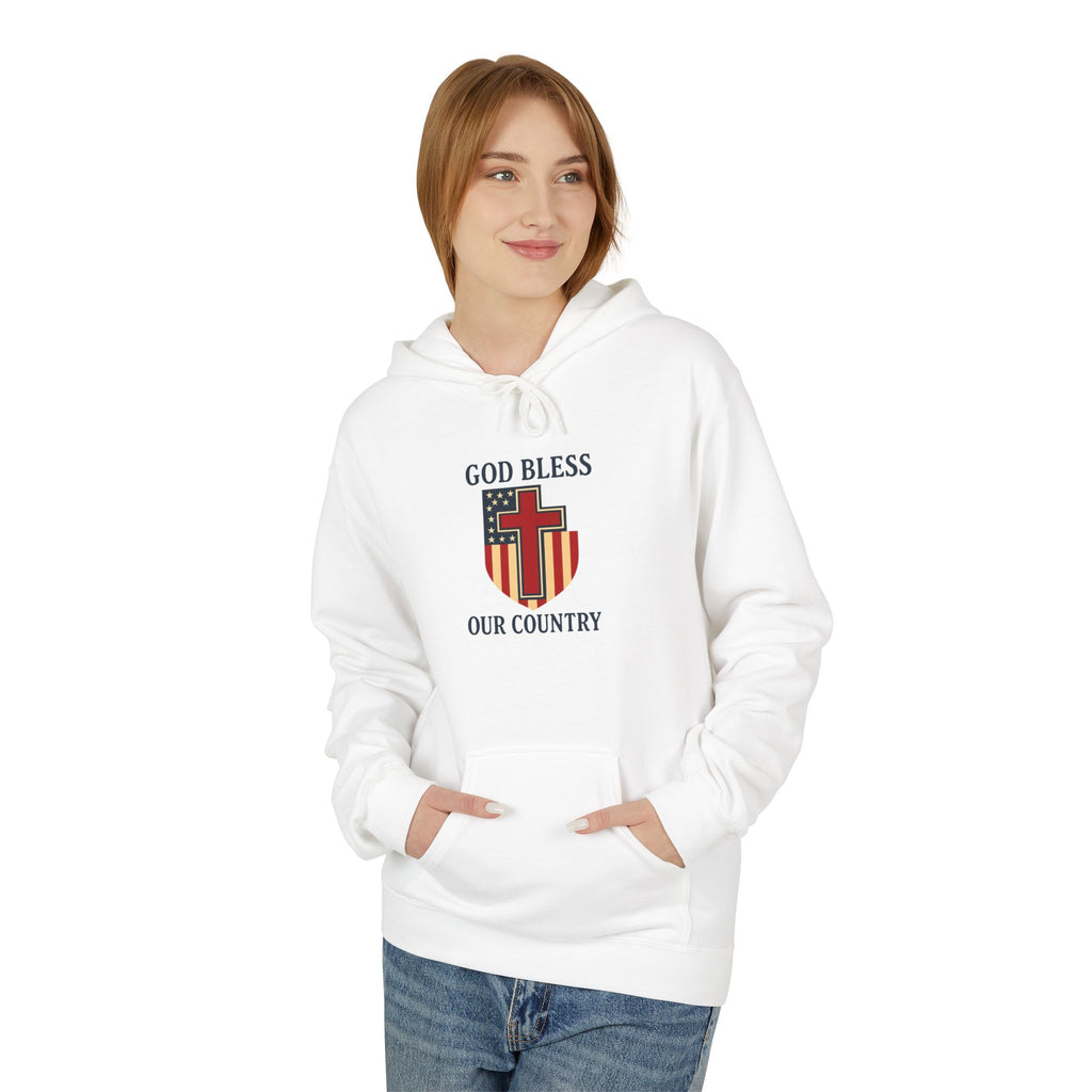 Patriotic Fleece Hoodie – Unisex Cozy Sweatshirt for All Seasons