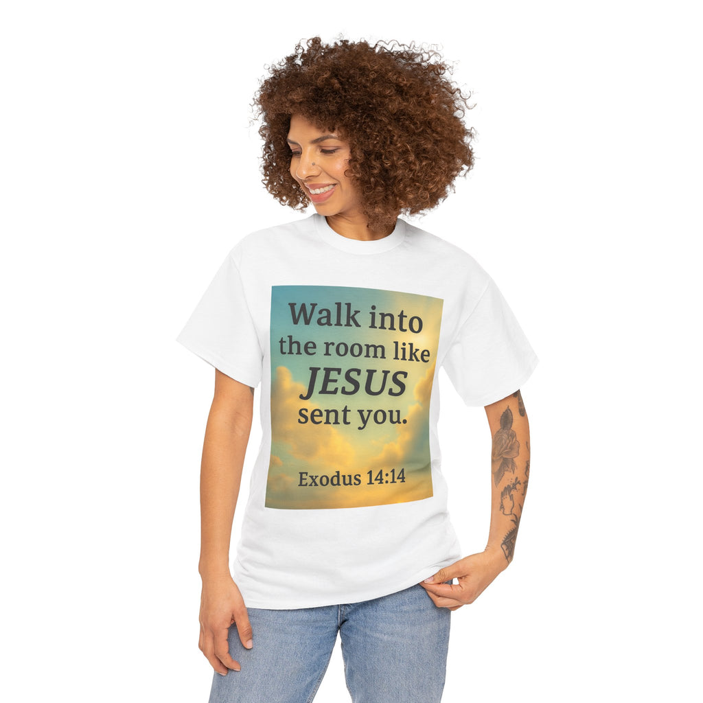 Walk into the Room like JESUS, Cotton T-Shirt