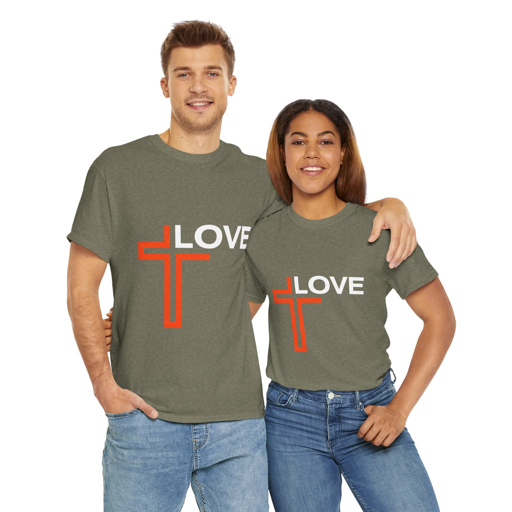 Love Unisex Heavy Cotton T-Shirt – Christian Faith Tee, Inspirational Apparel