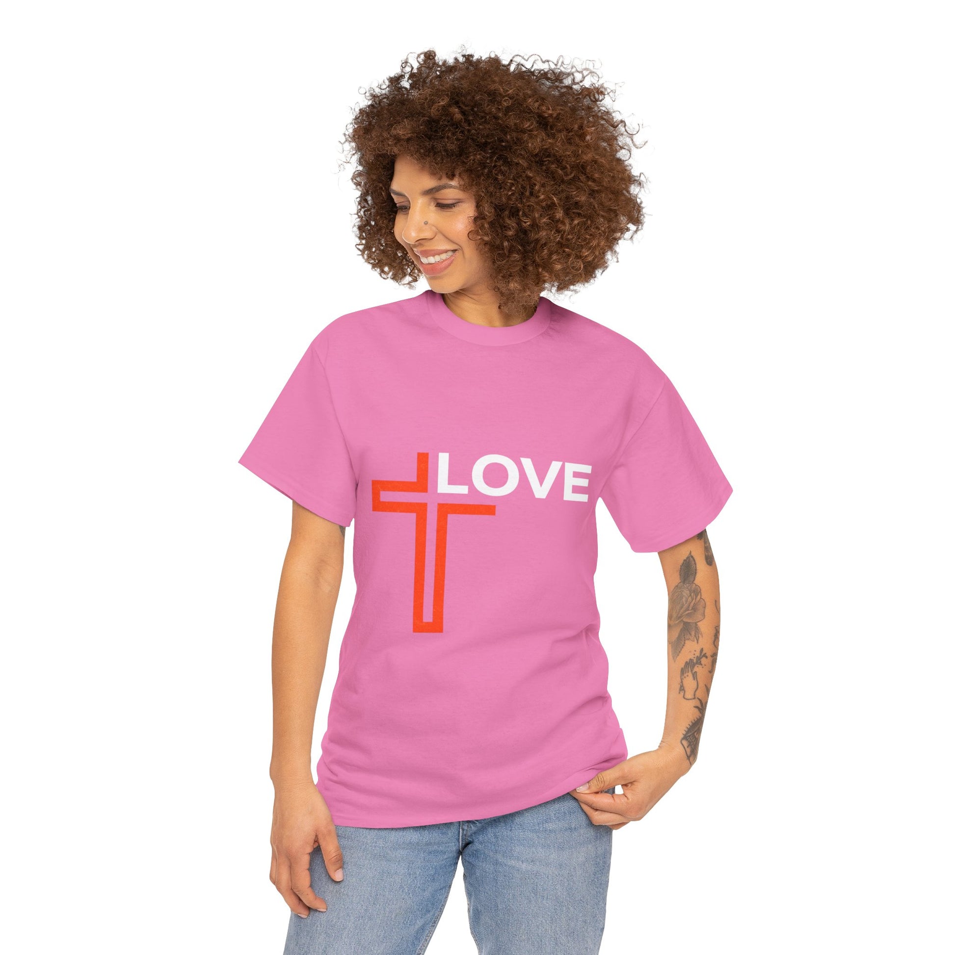 Love Unisex Heavy Cotton T-Shirt – Christian Faith Tee, Inspirational Apparel