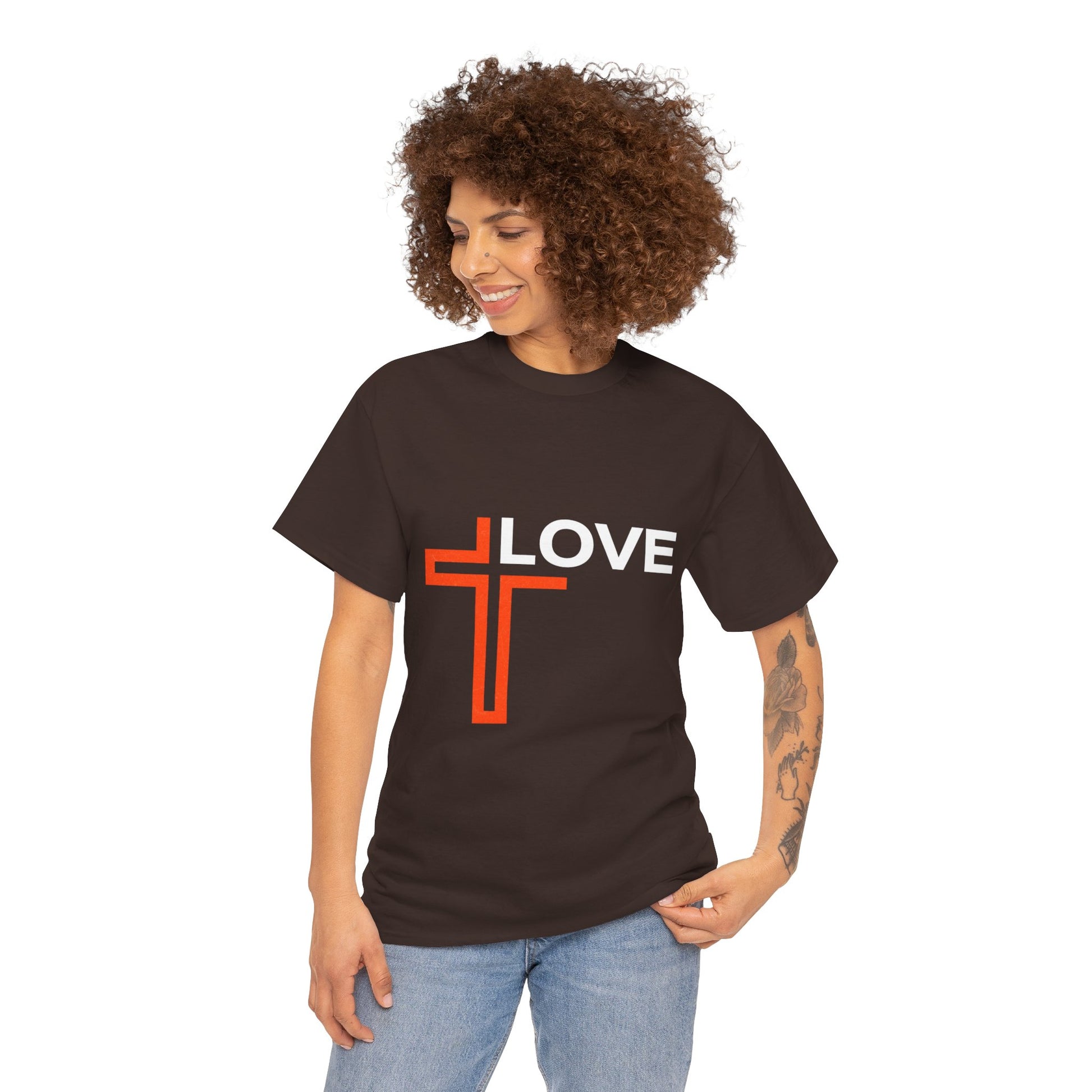 Love Unisex Heavy Cotton T-Shirt – Christian Faith Tee, Inspirational Apparel