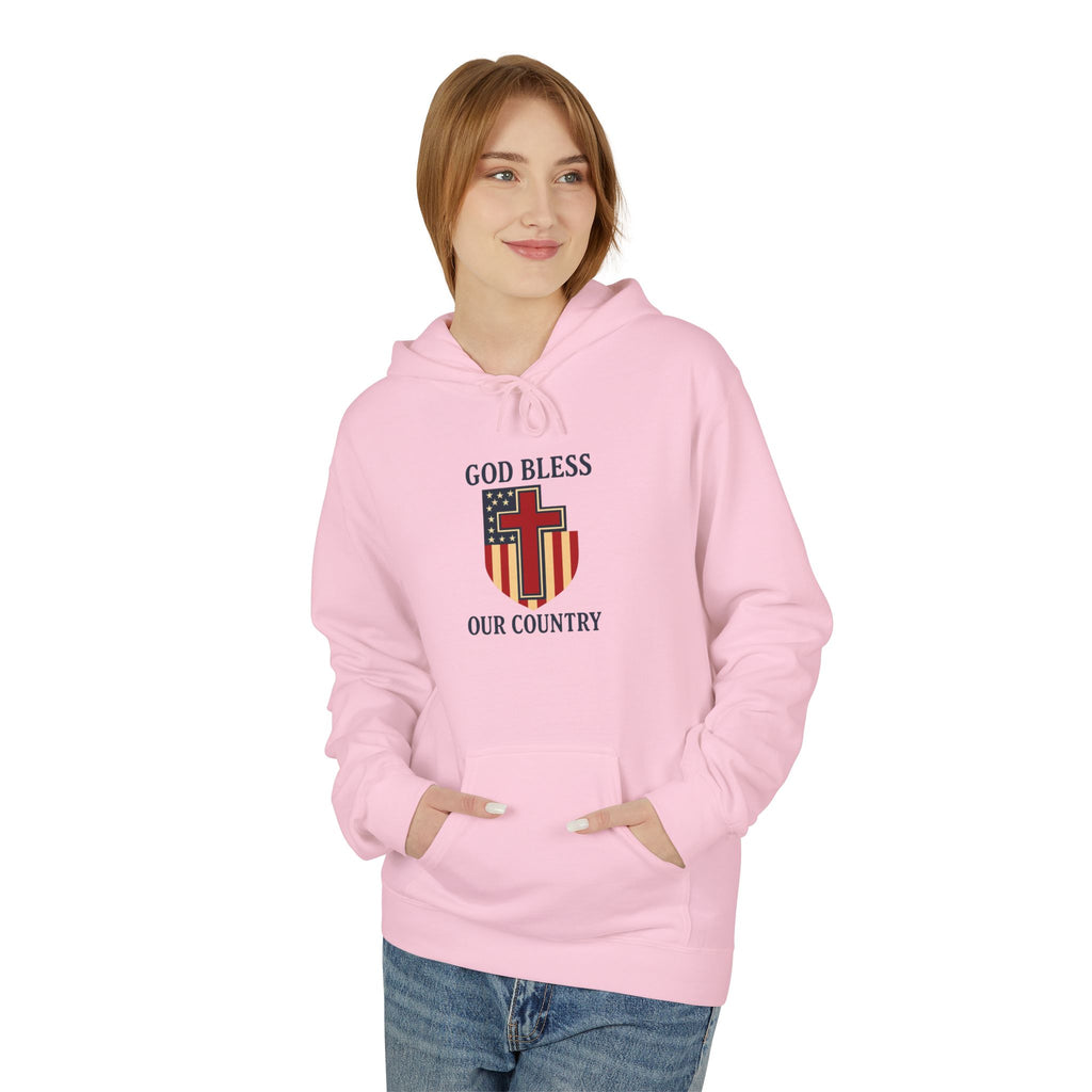 Patriotic Fleece Hoodie – Unisex Cozy Sweatshirt for All Seasons