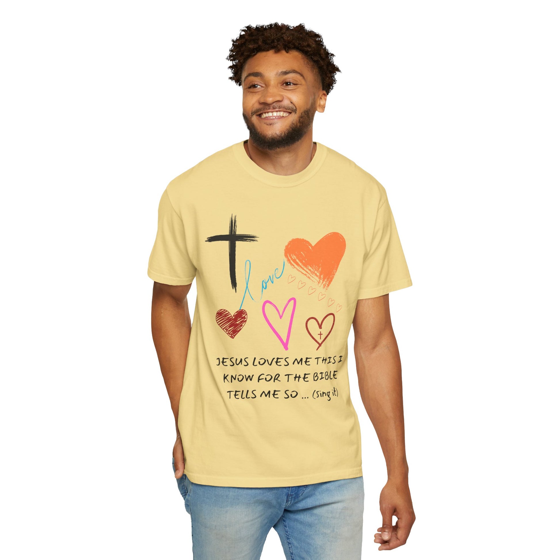 Faith-Inspired Unisex T-Shirt | Jesus Loves Me Design | Christian Apparel, Inspirational Gift, Casual Wear, Spiritual Clothing, Everyday Tee