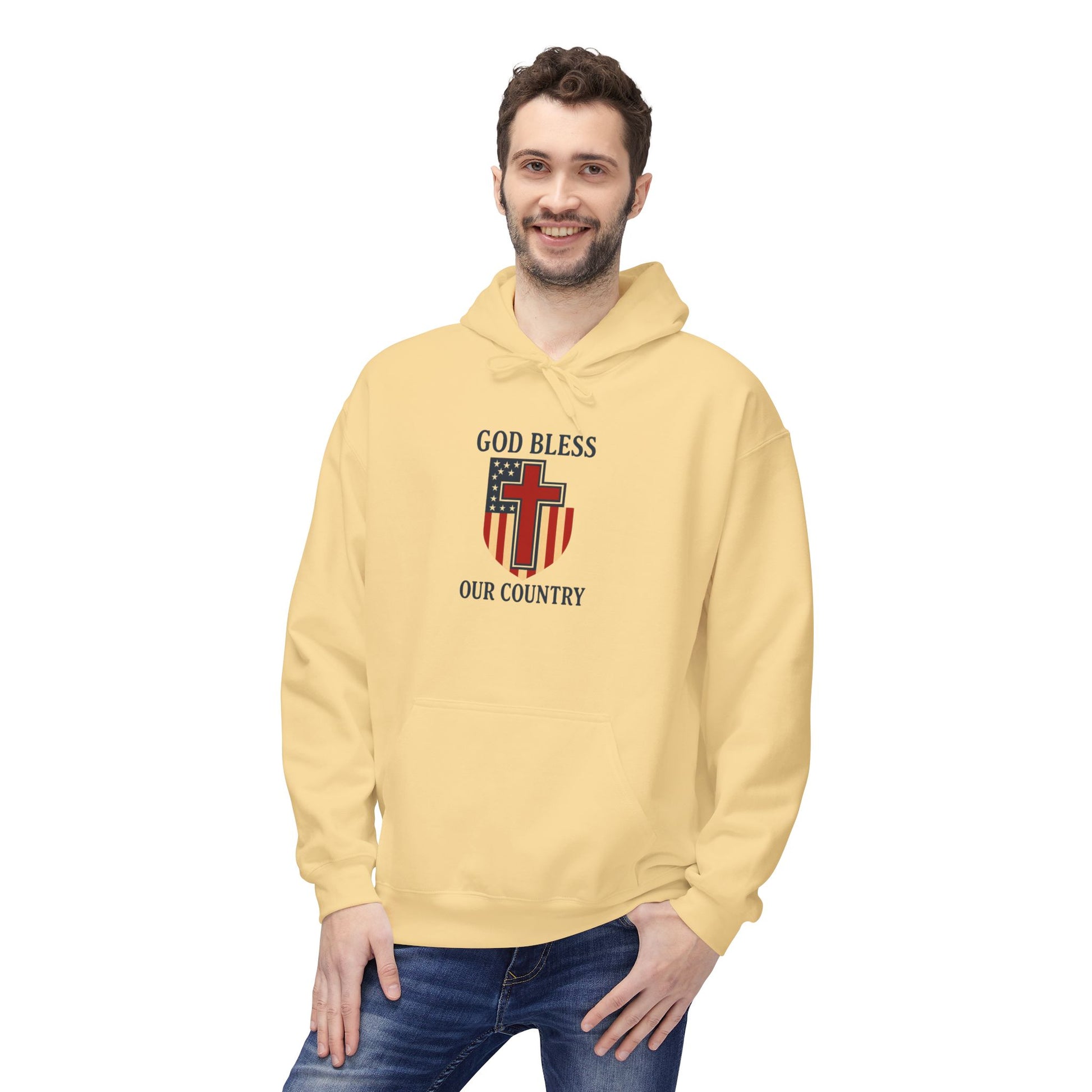 Patriotic Fleece Hoodie – Unisex Cozy Sweatshirt for All Seasons