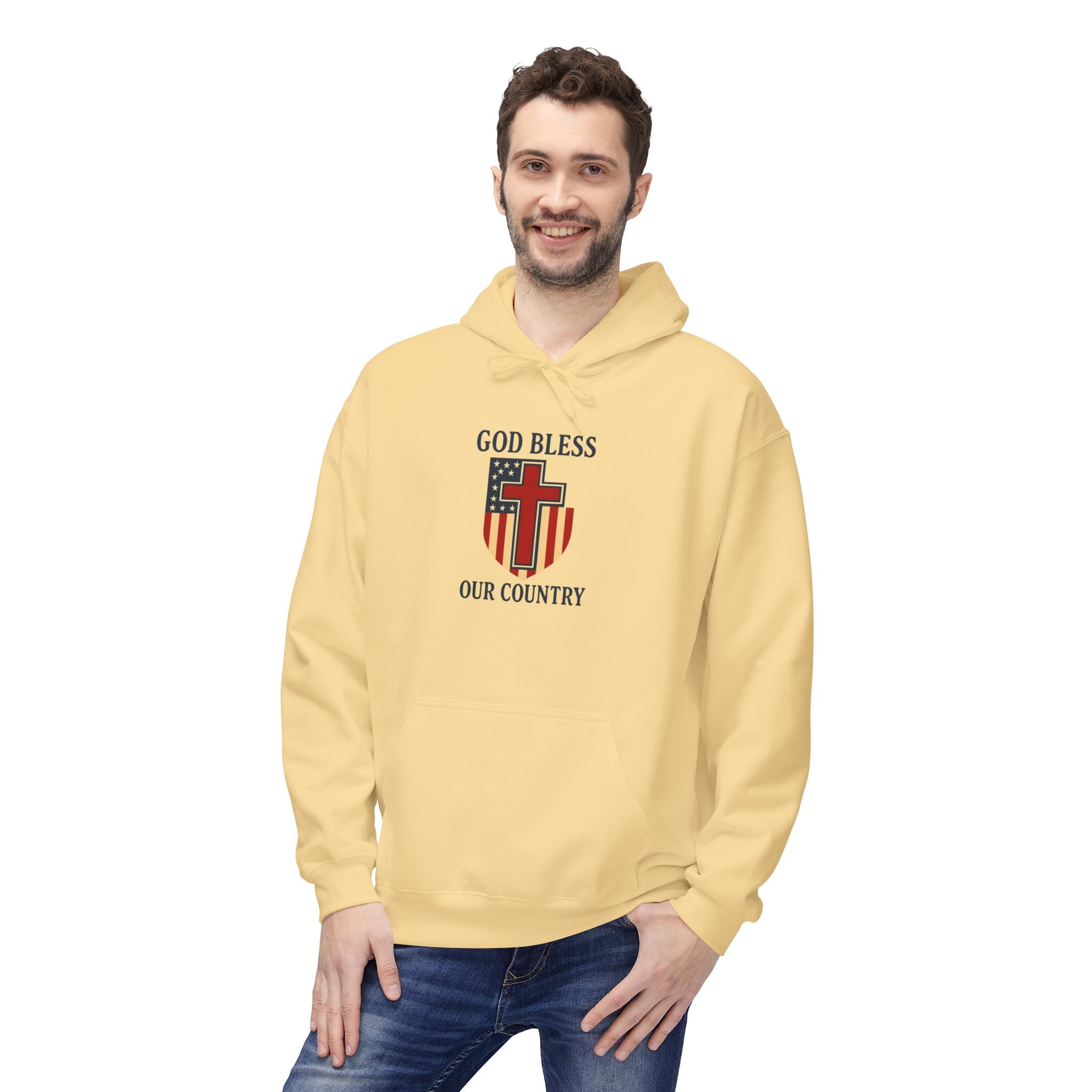 Patriotic Fleece Hoodie – Unisex Cozy Sweatshirt for All Seasons