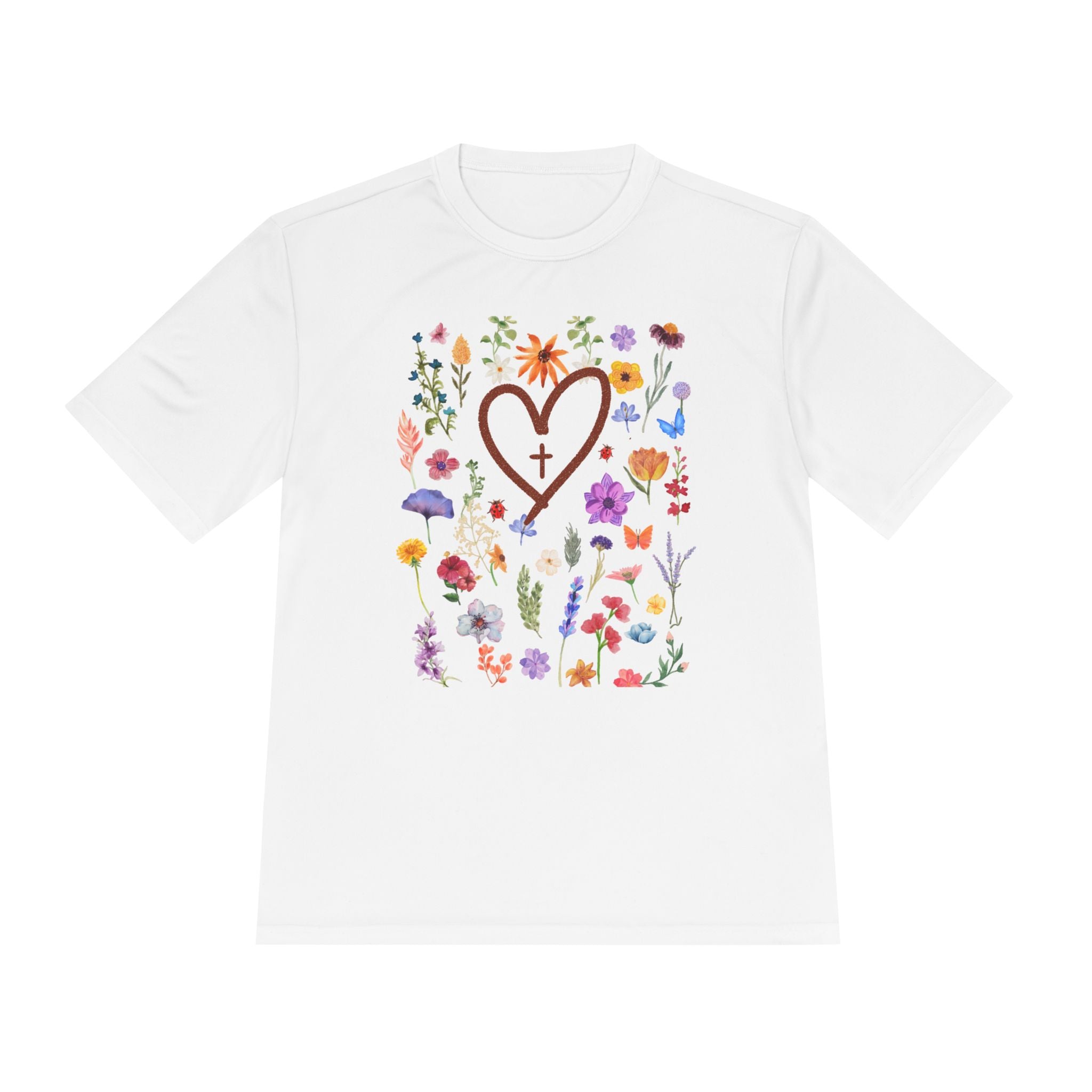 Flowers with Cross Summer Shirt