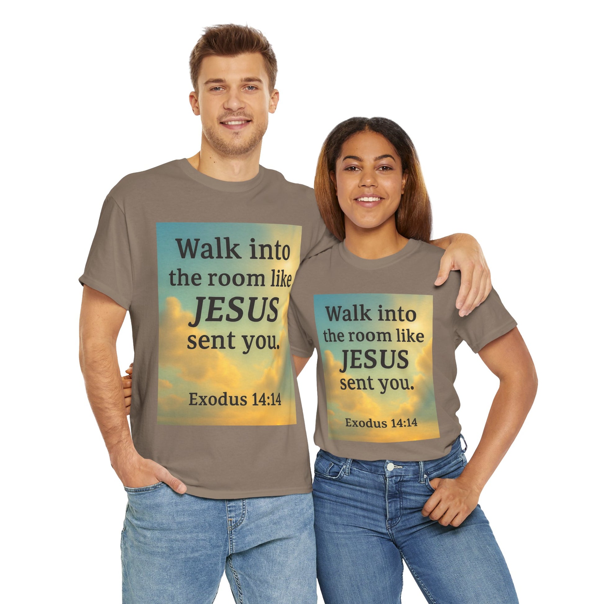 Walk into the Room like JESUS, Cotton T-Shirt