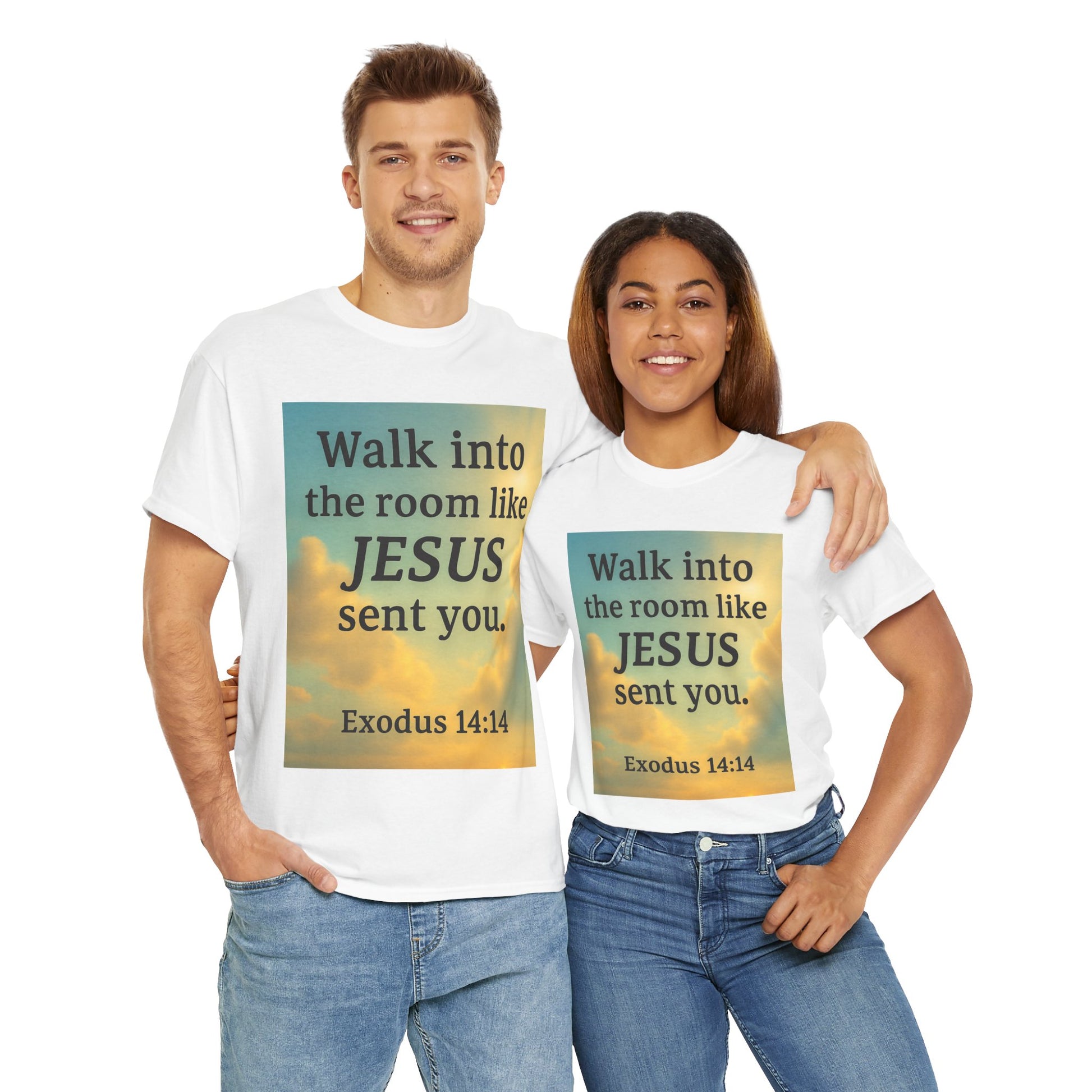 Walk into the Room like JESUS, Cotton T-Shirt