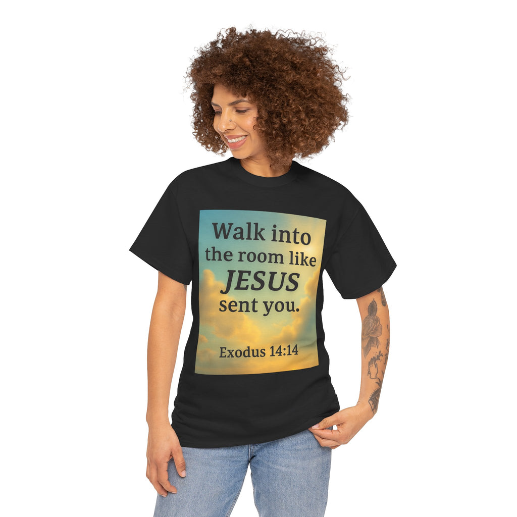 Walk into the Room like JESUS, Cotton T-Shirt