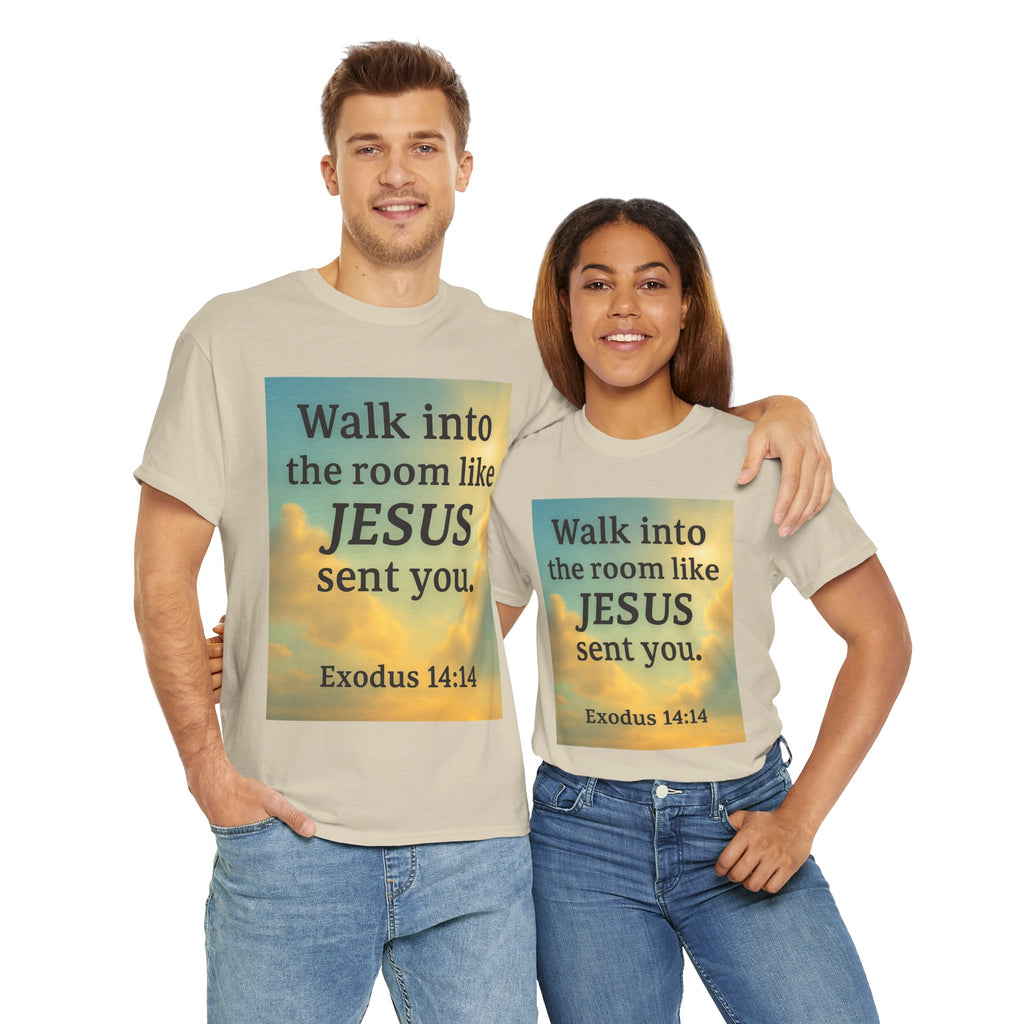 Walk into the Room like JESUS, Cotton T-Shirt