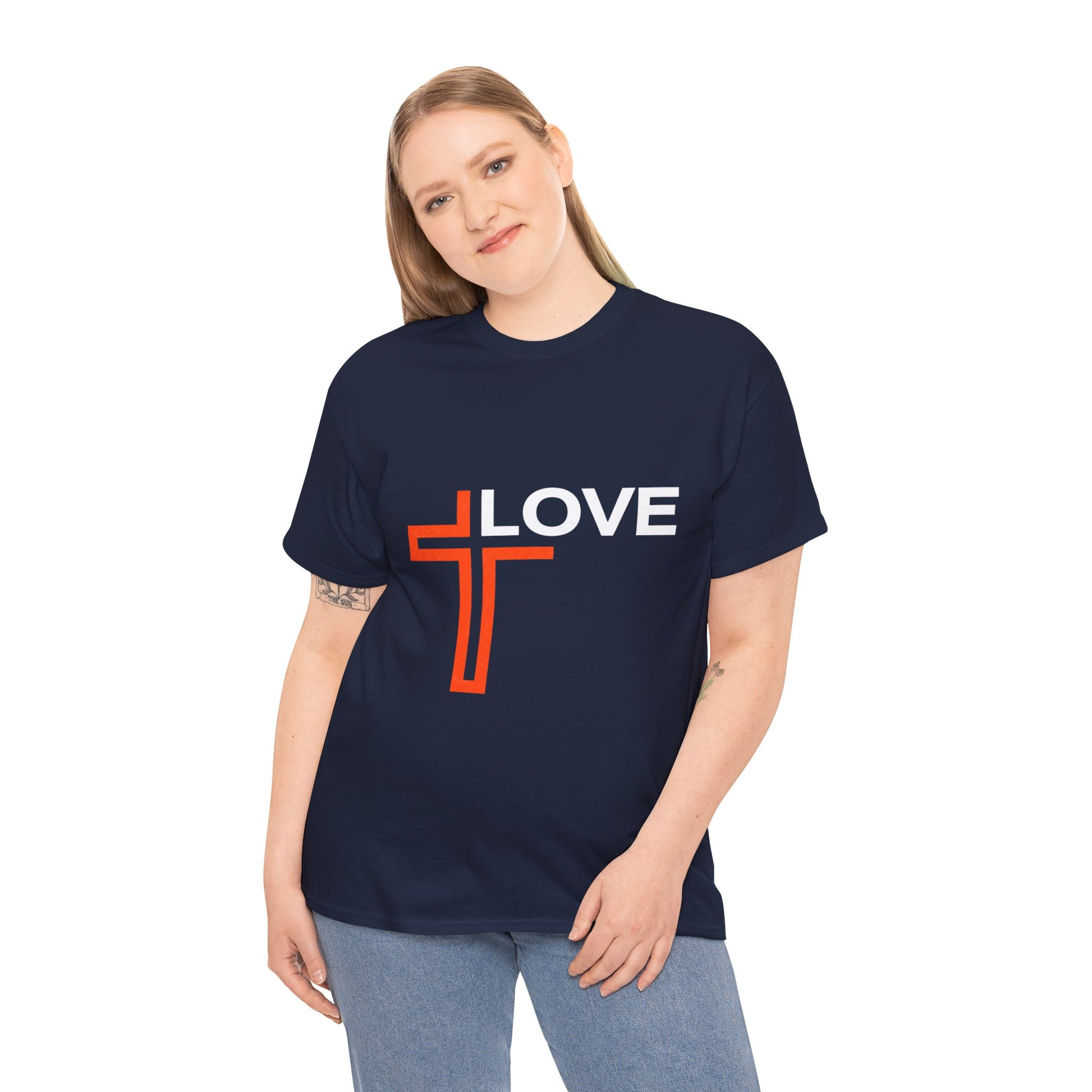 Love Unisex Heavy Cotton T-Shirt – Christian Faith Tee, Inspirational Apparel