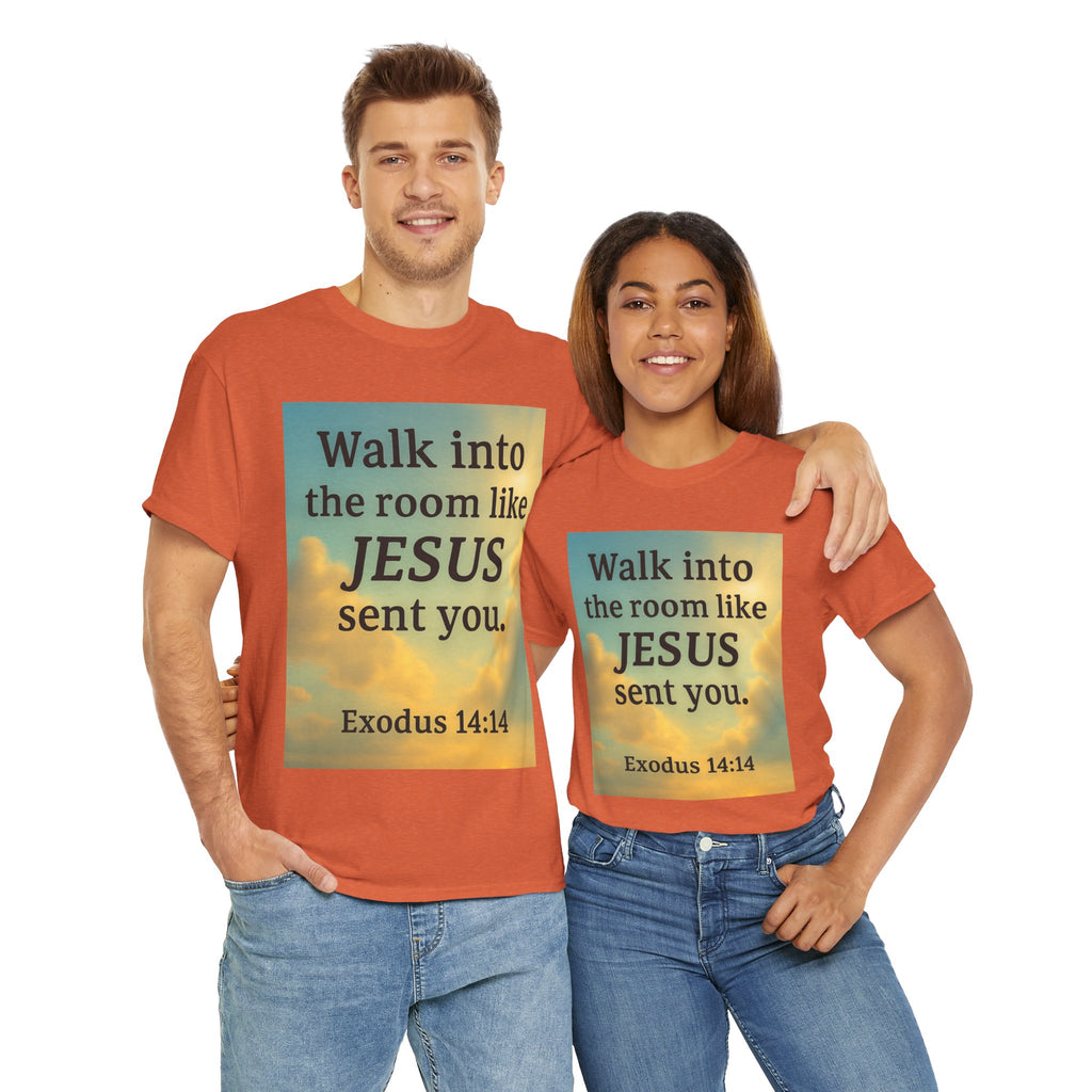 Walk into the Room like JESUS, Cotton T-Shirt