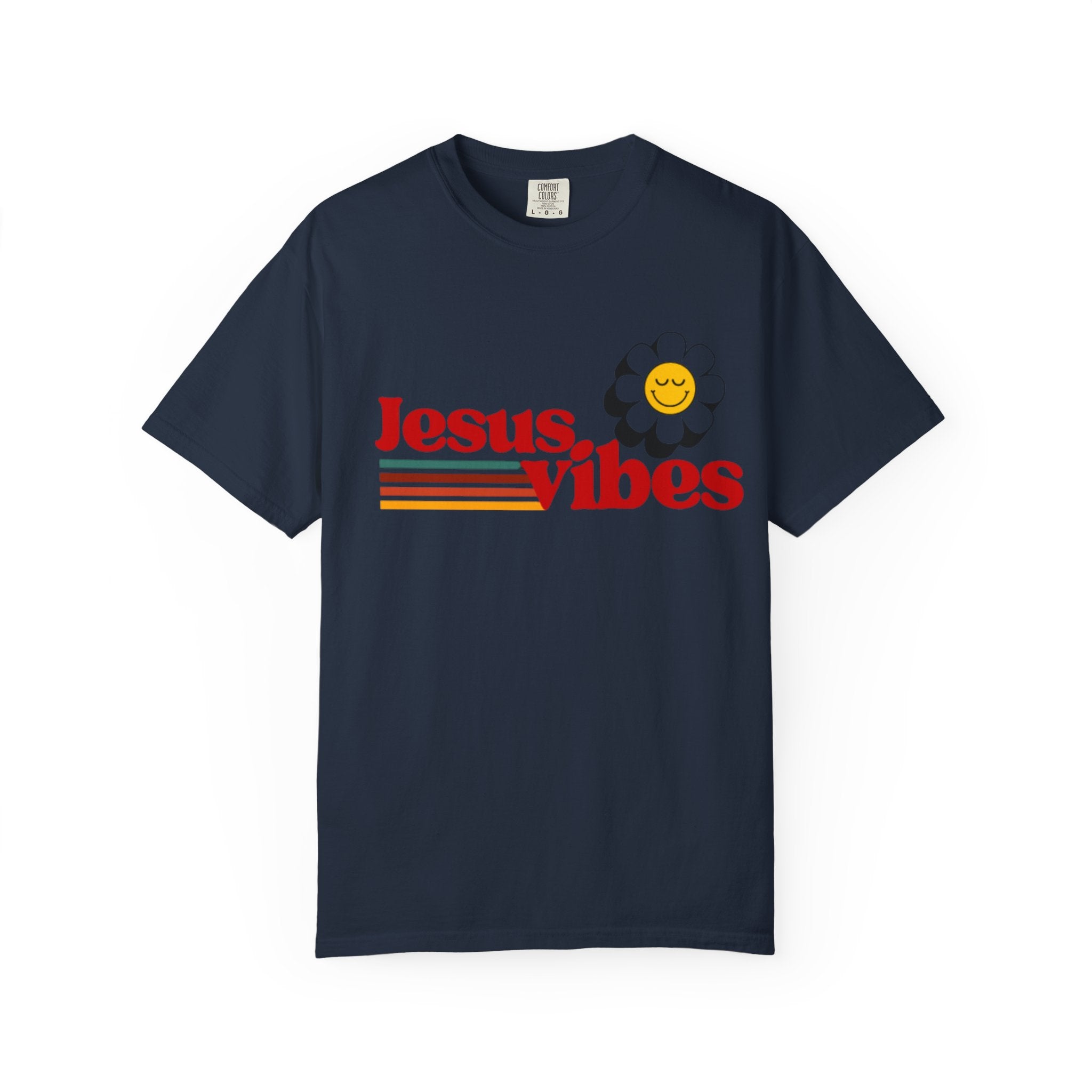 Jesus Vibes T-Shirt – Unisex Garment-Dyed Faith Tee, Christian Summer Shirt, Retro Humor Gift
