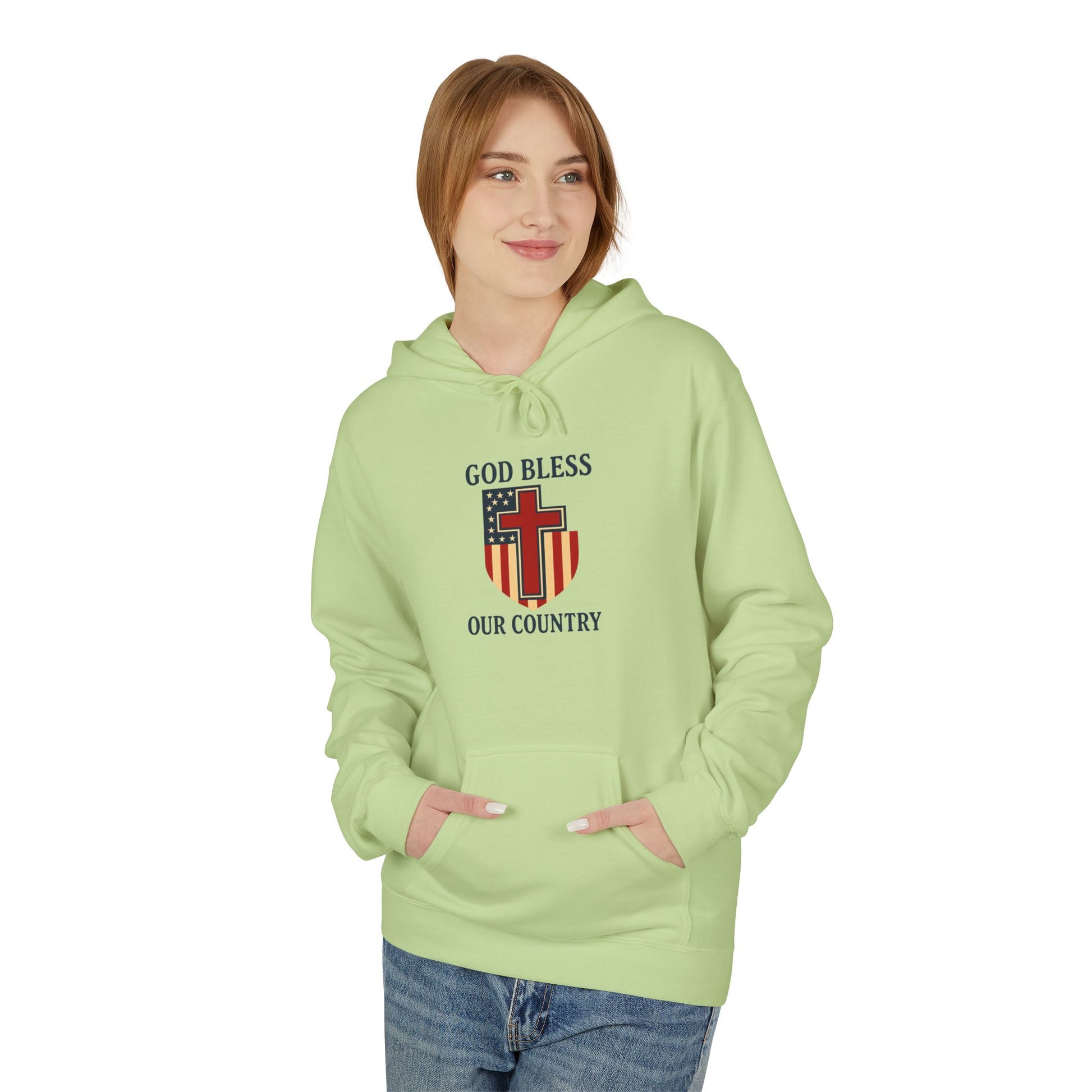 Patriotic Fleece Hoodie – Unisex Cozy Sweatshirt for All Seasons