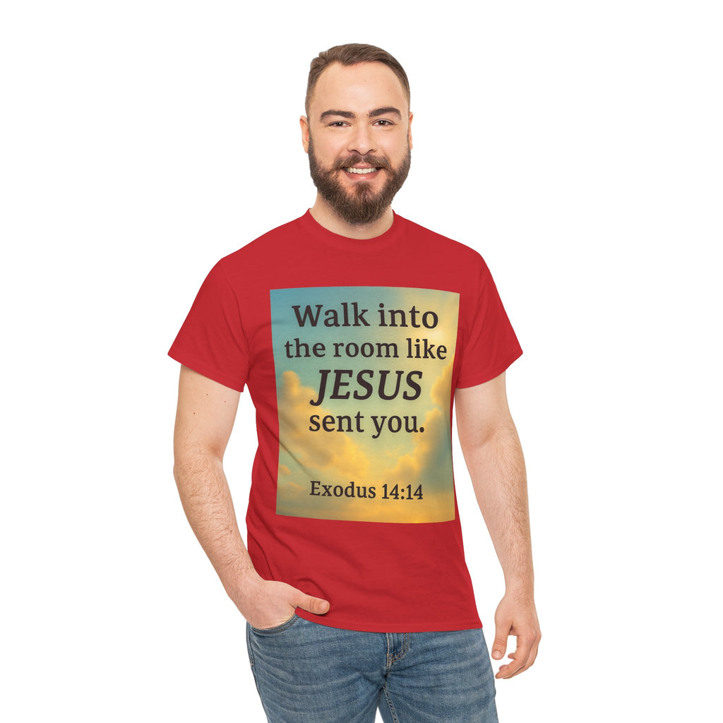 Walk into the Room like JESUS, Cotton T-Shirt