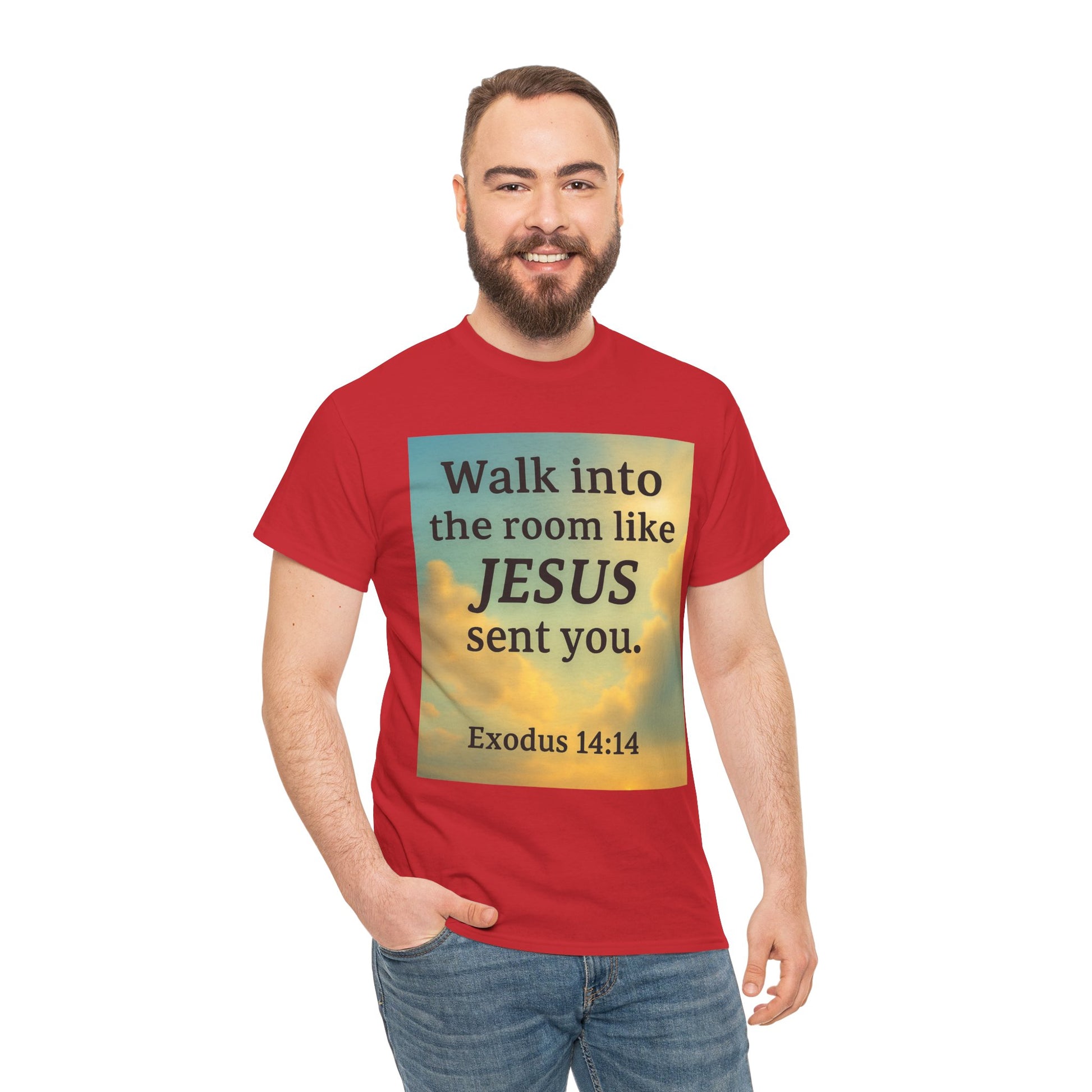 Walk into the Room like JESUS, Cotton T-Shirt