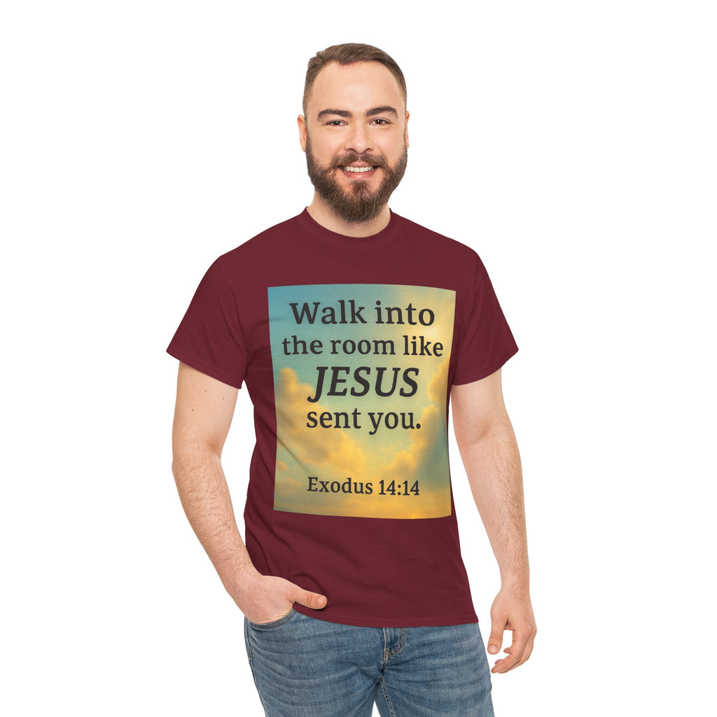 Walk into the Room like JESUS, Cotton T-Shirt
