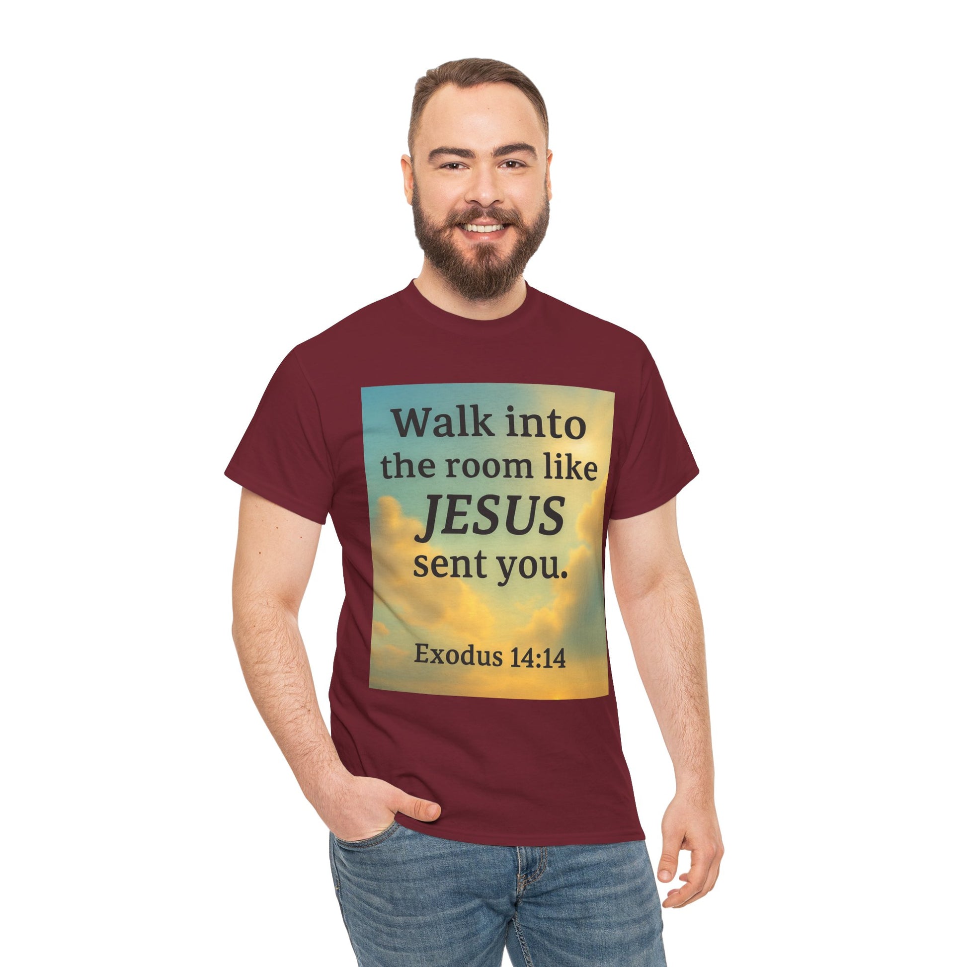 Walk into the Room like JESUS, Cotton T-Shirt