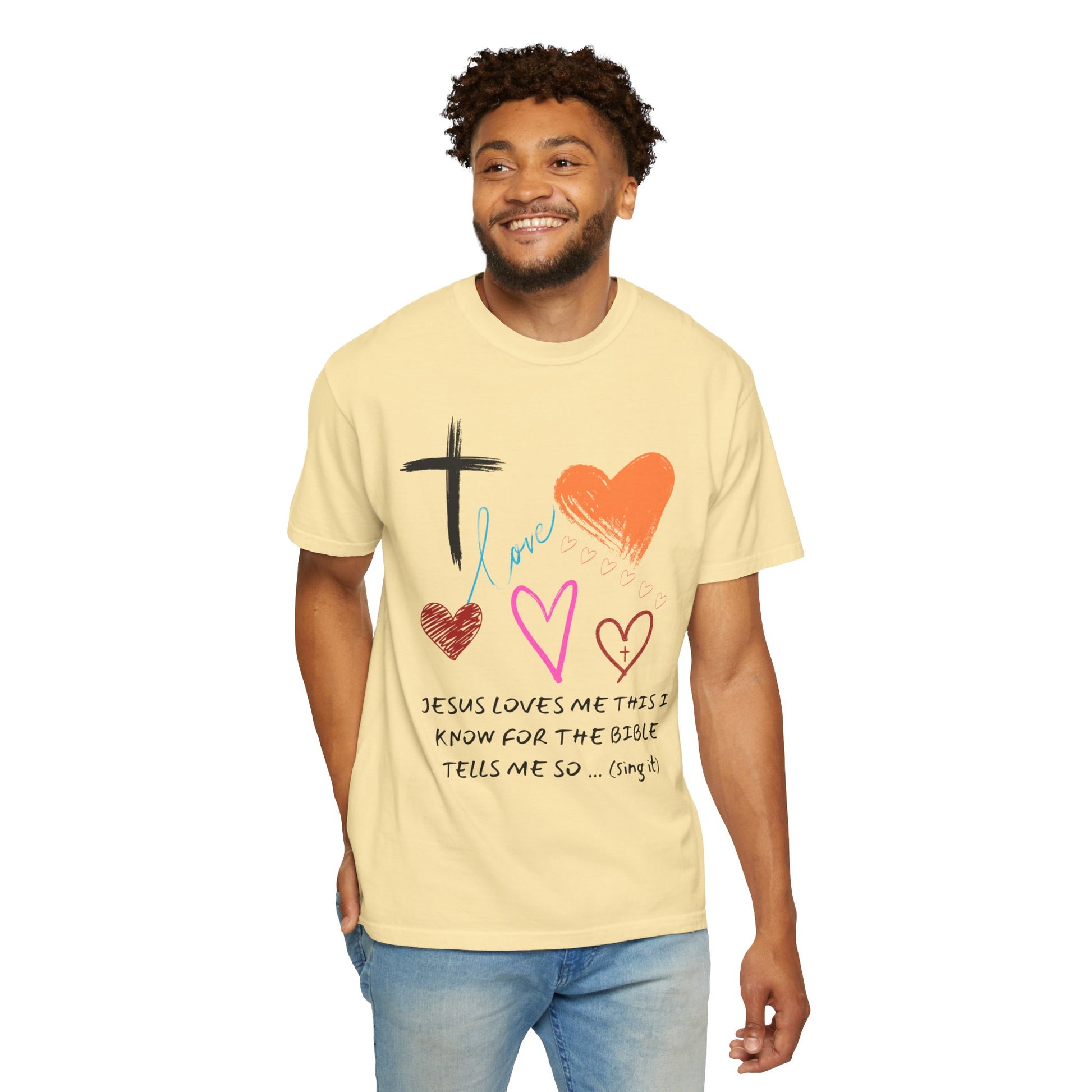 Faith-Inspired Unisex T-Shirt | Jesus Loves Me Design | Christian Apparel, Inspirational Gift, Casual Wear, Spiritual Clothing, Everyday Tee