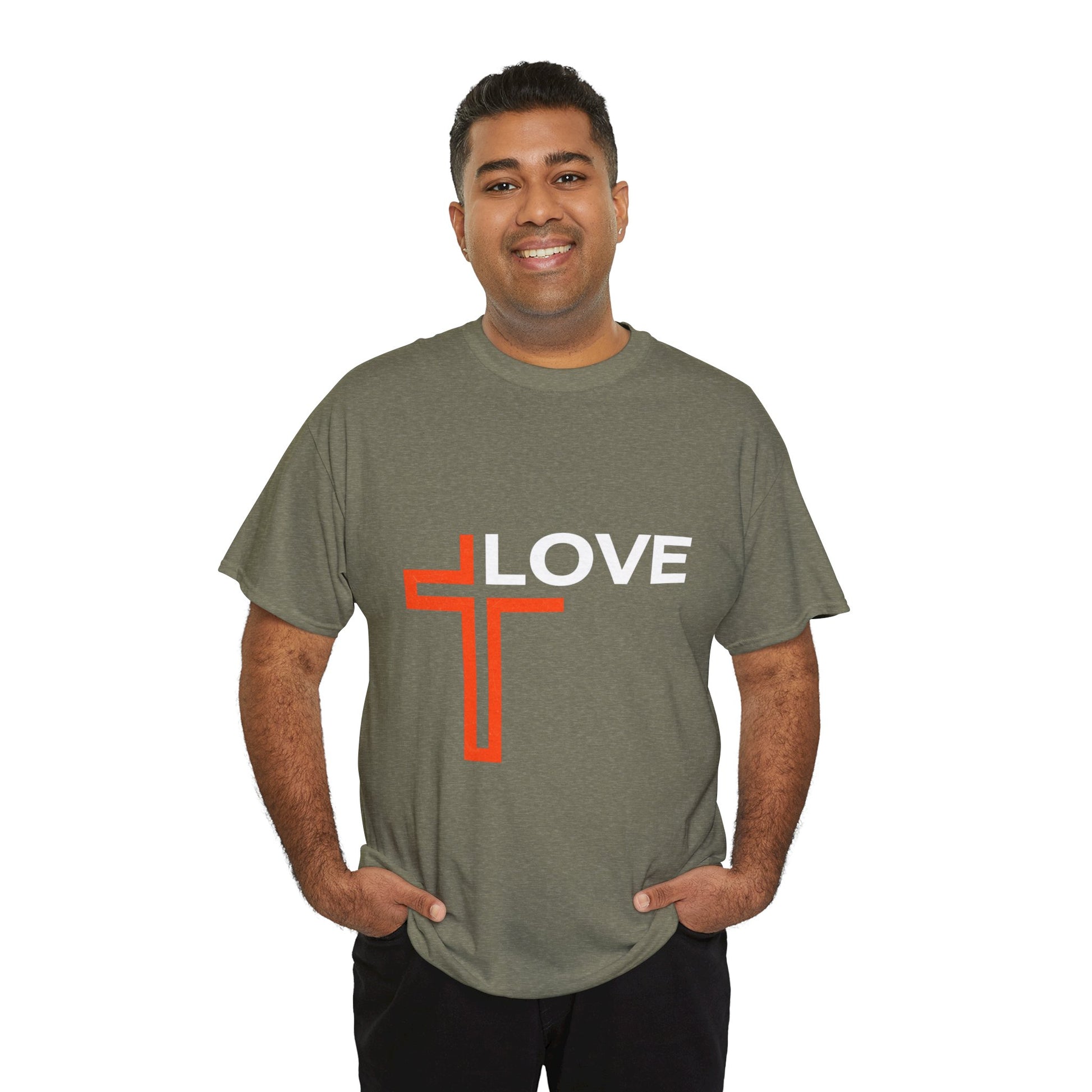 Love Unisex Heavy Cotton T-Shirt – Christian Faith Tee, Inspirational Apparel