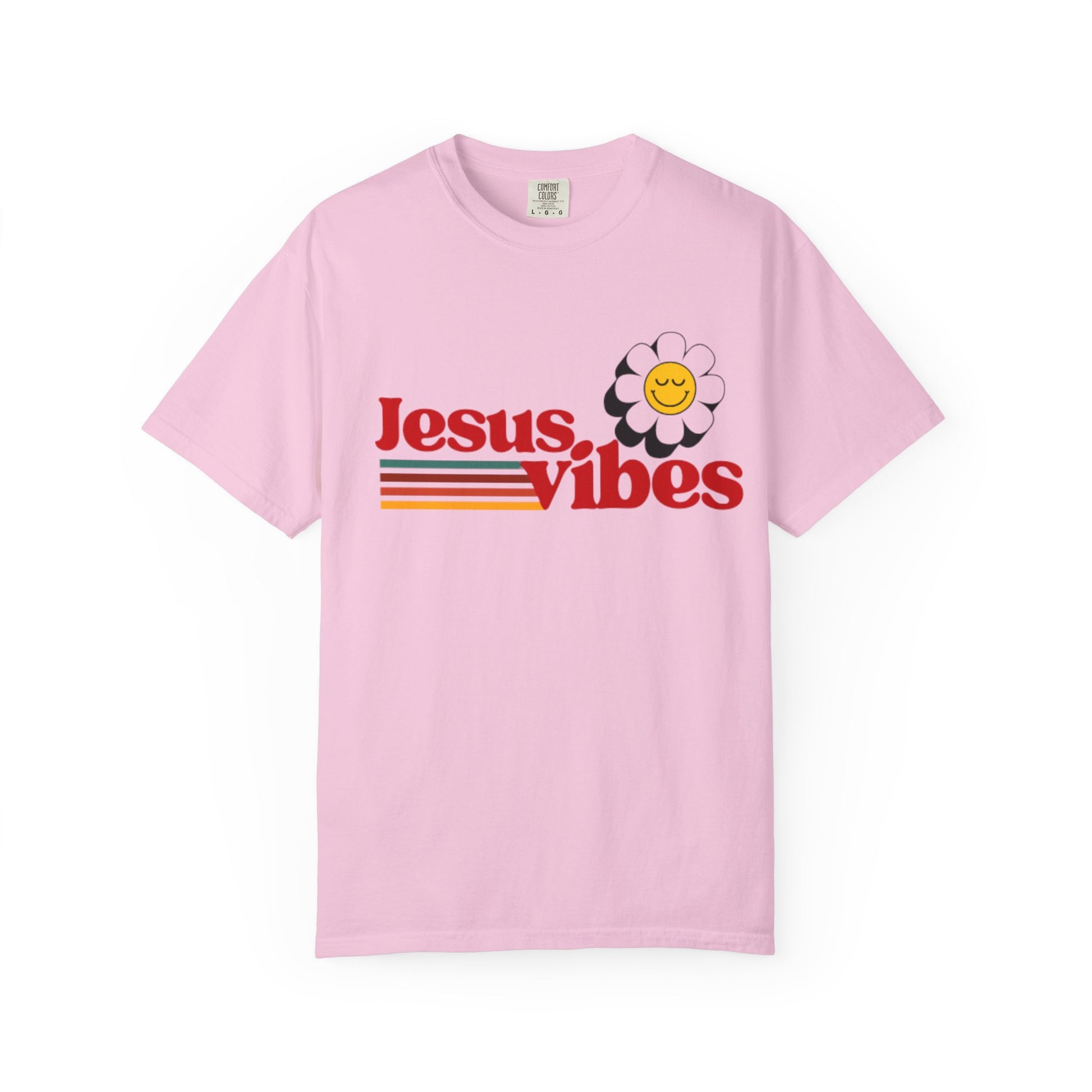 Jesus Vibes T-Shirt – Unisex Garment-Dyed Faith Tee, Christian Summer Shirt, Retro Humor Gift
