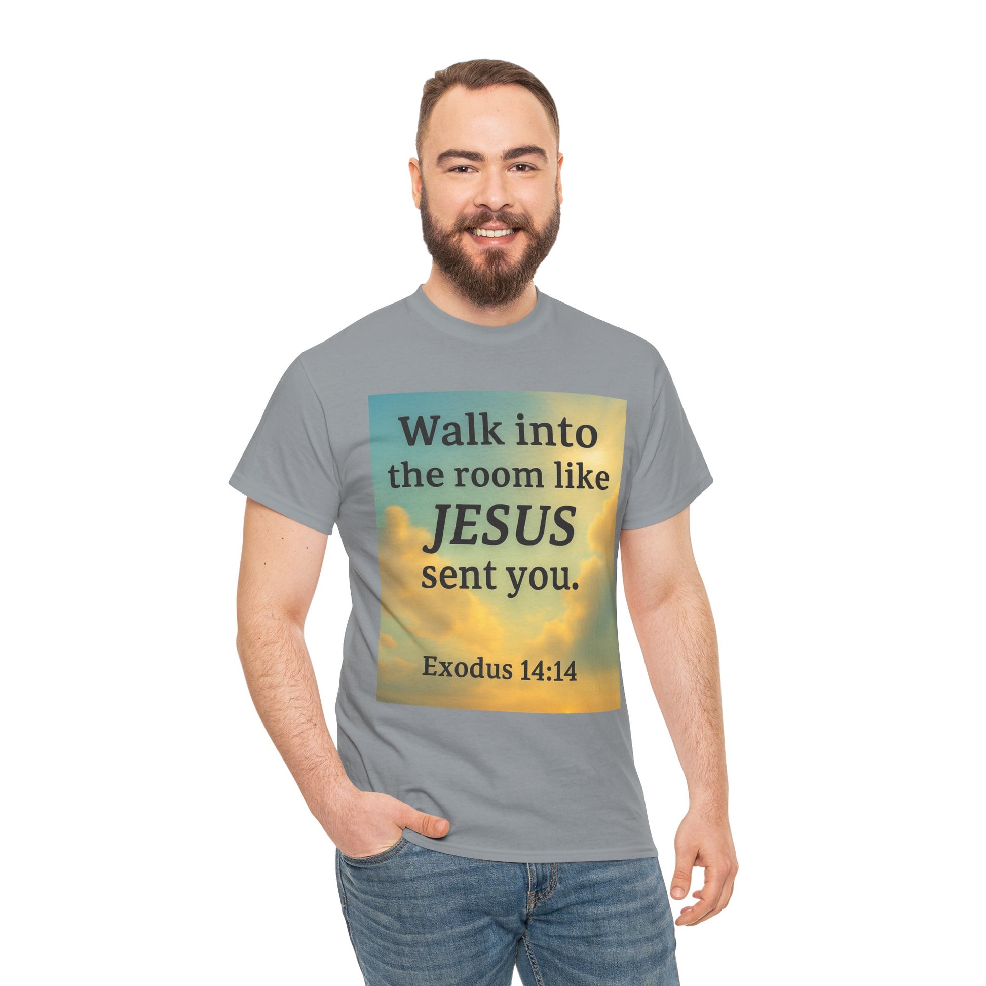 Walk into the Room like JESUS, Cotton T-Shirt